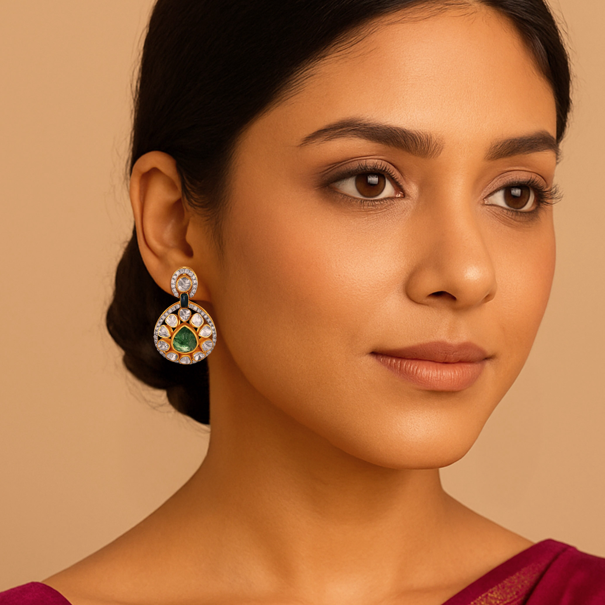 Chromatic Artistry Diamond Drop Earrings - Senco Gold and Diamonds