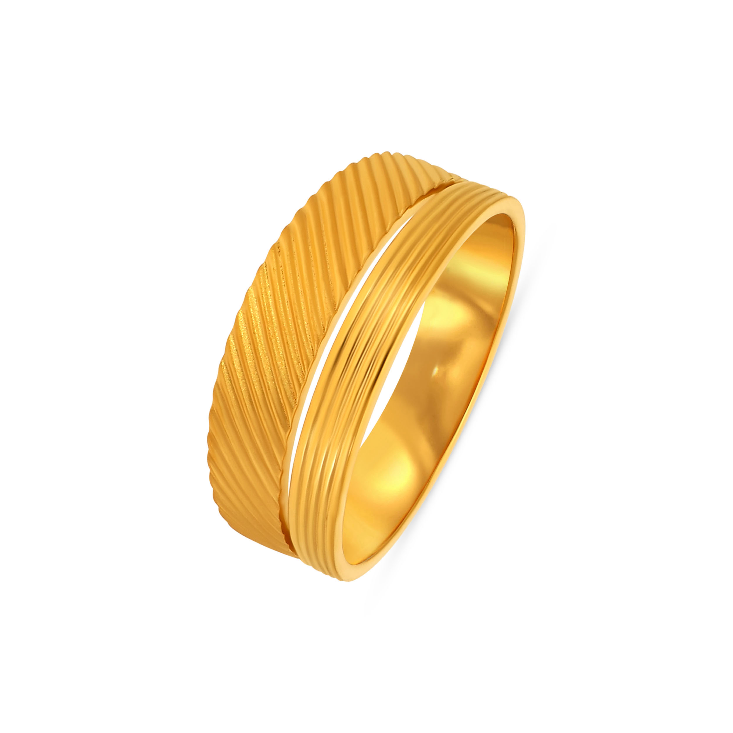 Edge-Cut Men's Gold Ring - Senco Gold and Diamonds