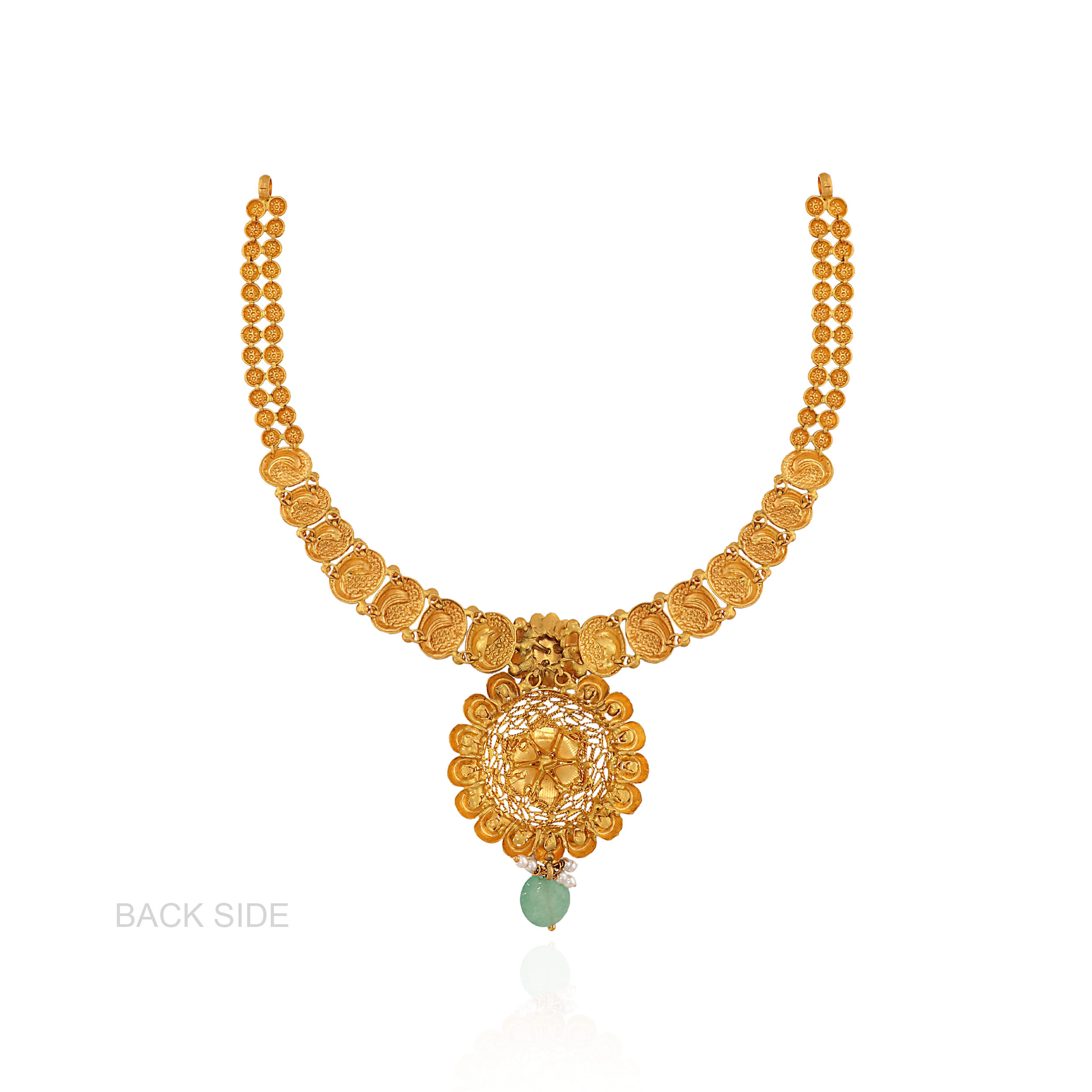 Antique Aura Kundan Gold Necklace - Senco Gold and Diamonds