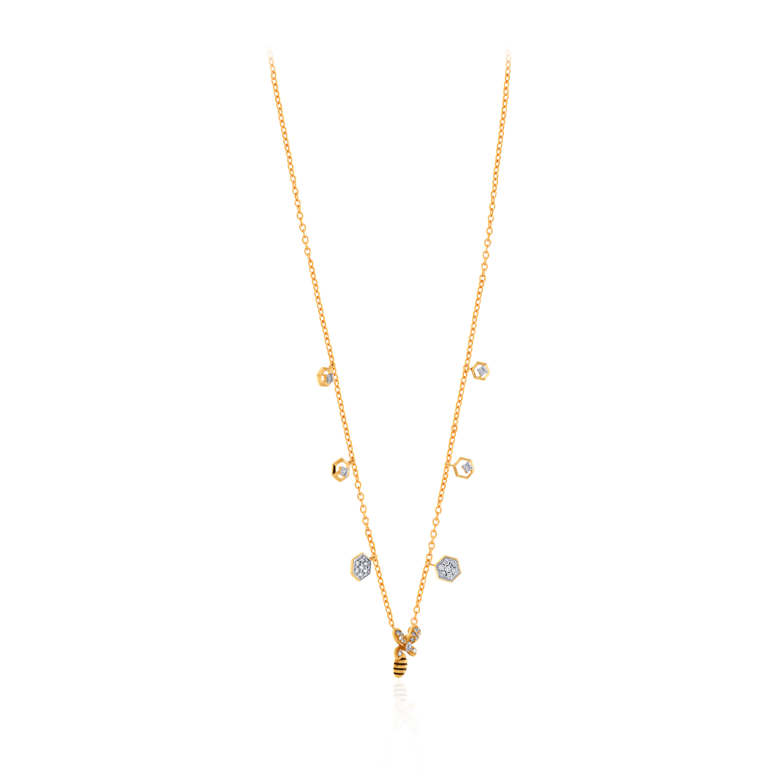 Modish Buzz Diamond Chain Pendant - Senco Gold and Diamonds