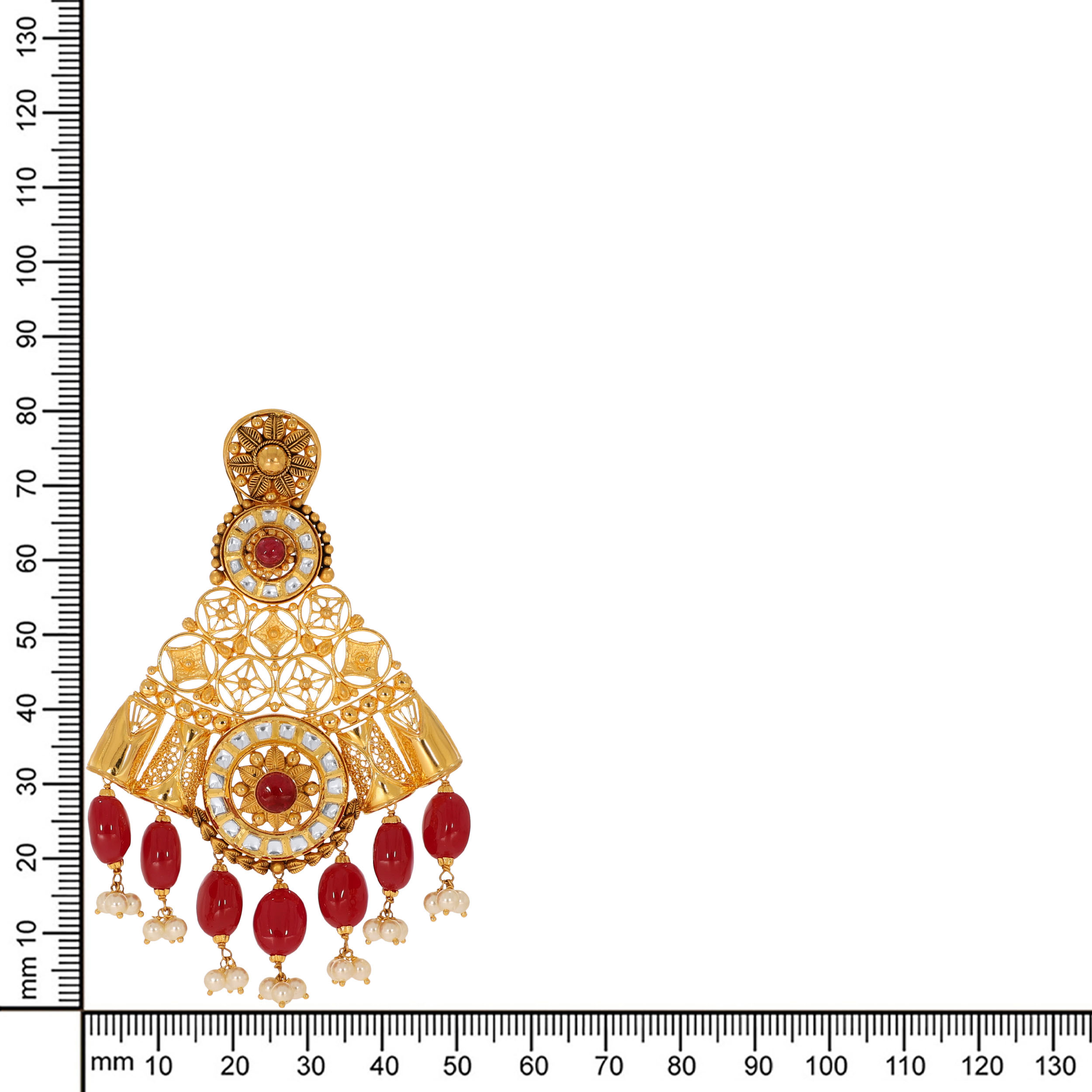 Queen's Jewel Gold Drop Earrings - Senco Gold and Diamonds