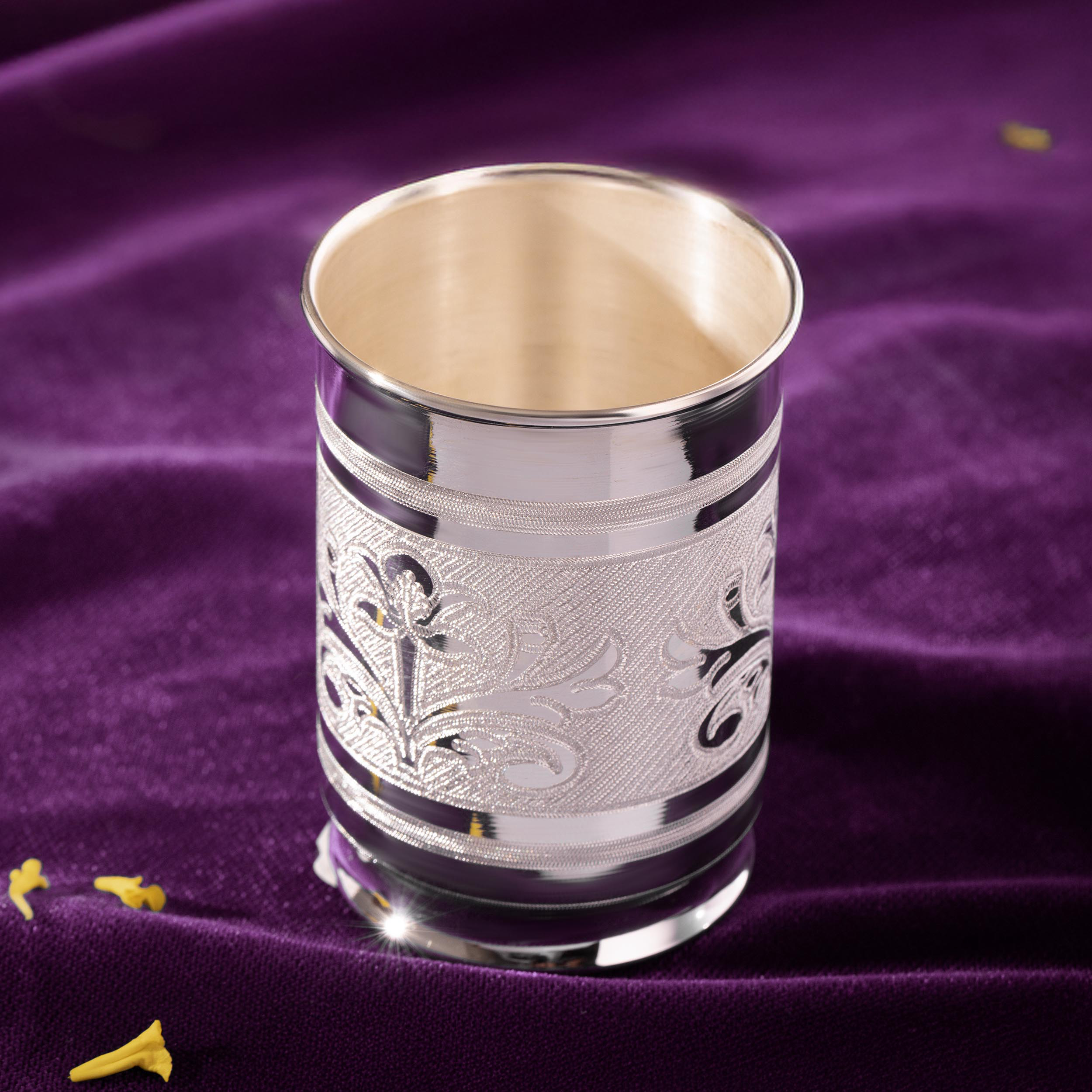 Ornate Silver Glass - Senco Gold and Diamonds