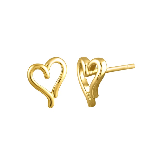 Sleek Adore Gold Studs - Senco Gold and Diamonds
