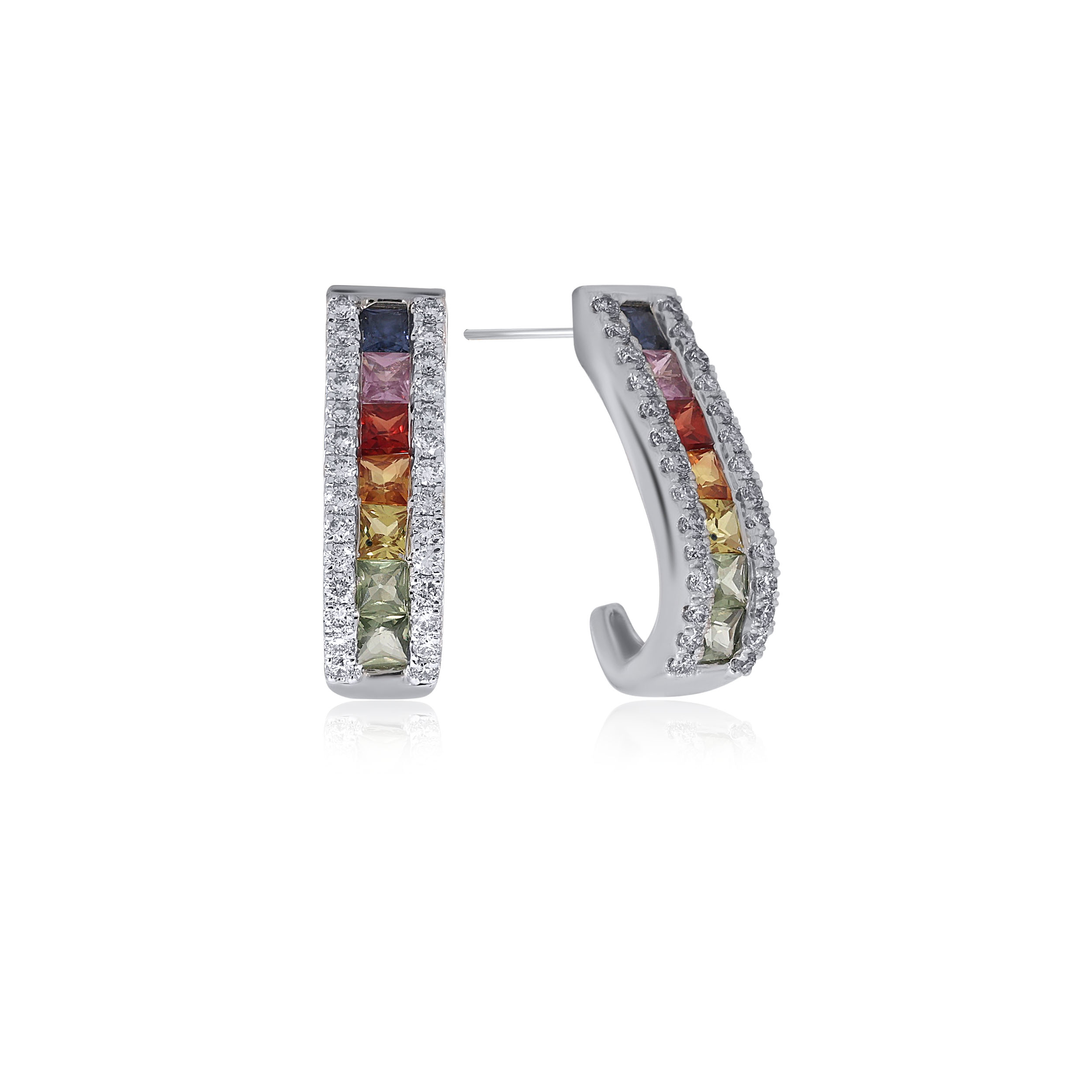 Hues of Spectrum Diamond Studs - Senco Gold and Diamonds