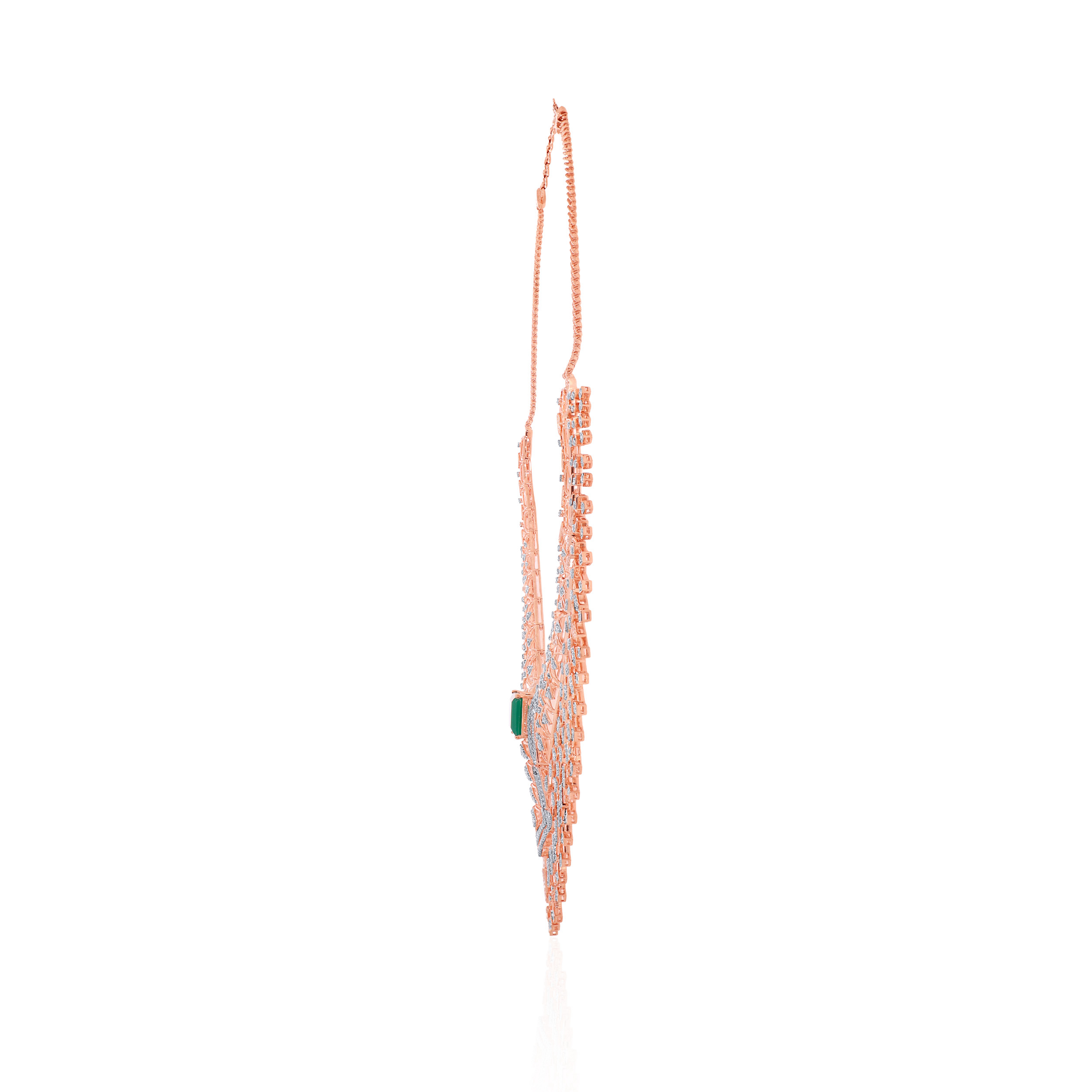 14K Rose Gold Diamond Necklace-DGN-D000781239 - Senco Gold and Diamonds
