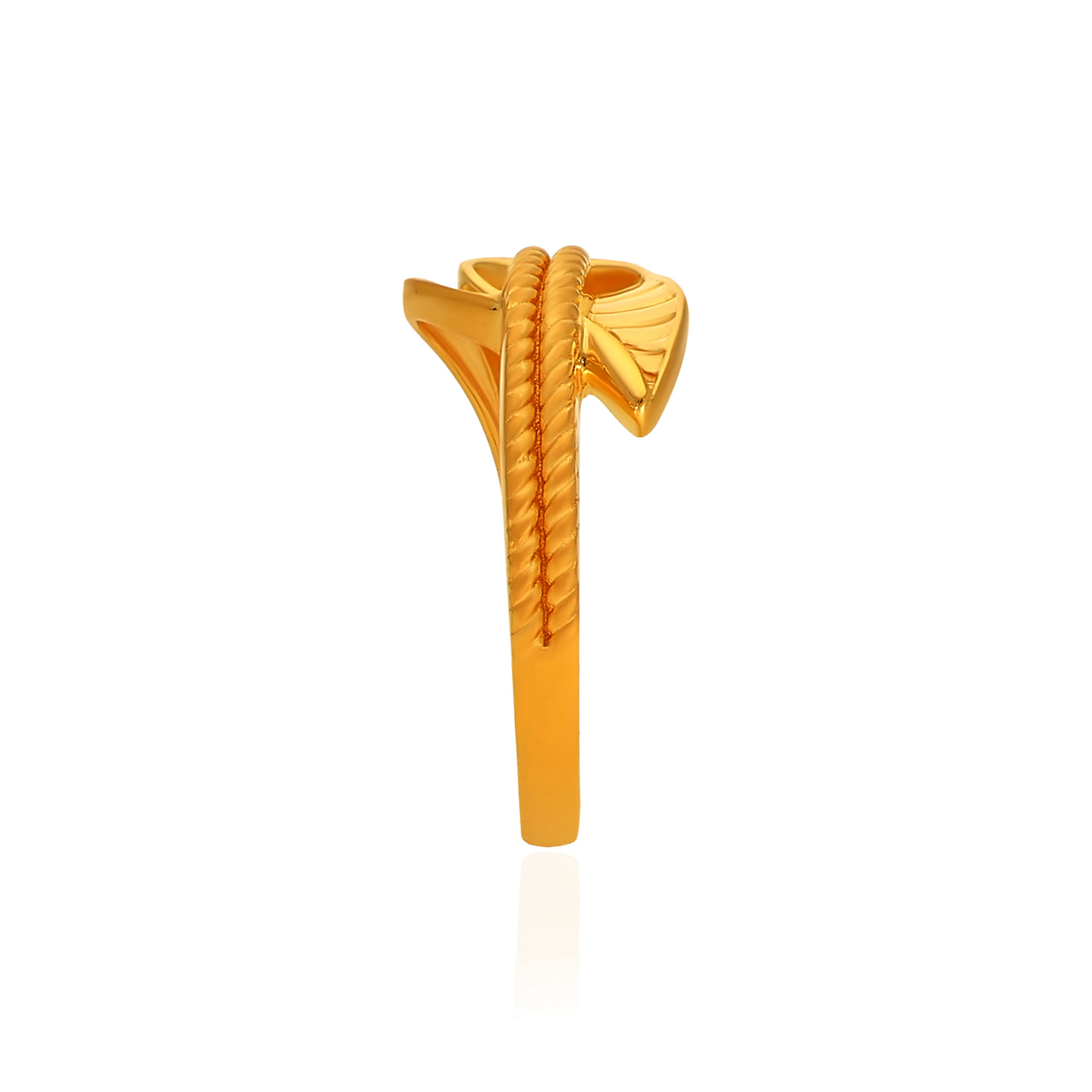 Braided Overlap Gold Ring - Senco Gold and Diamonds
