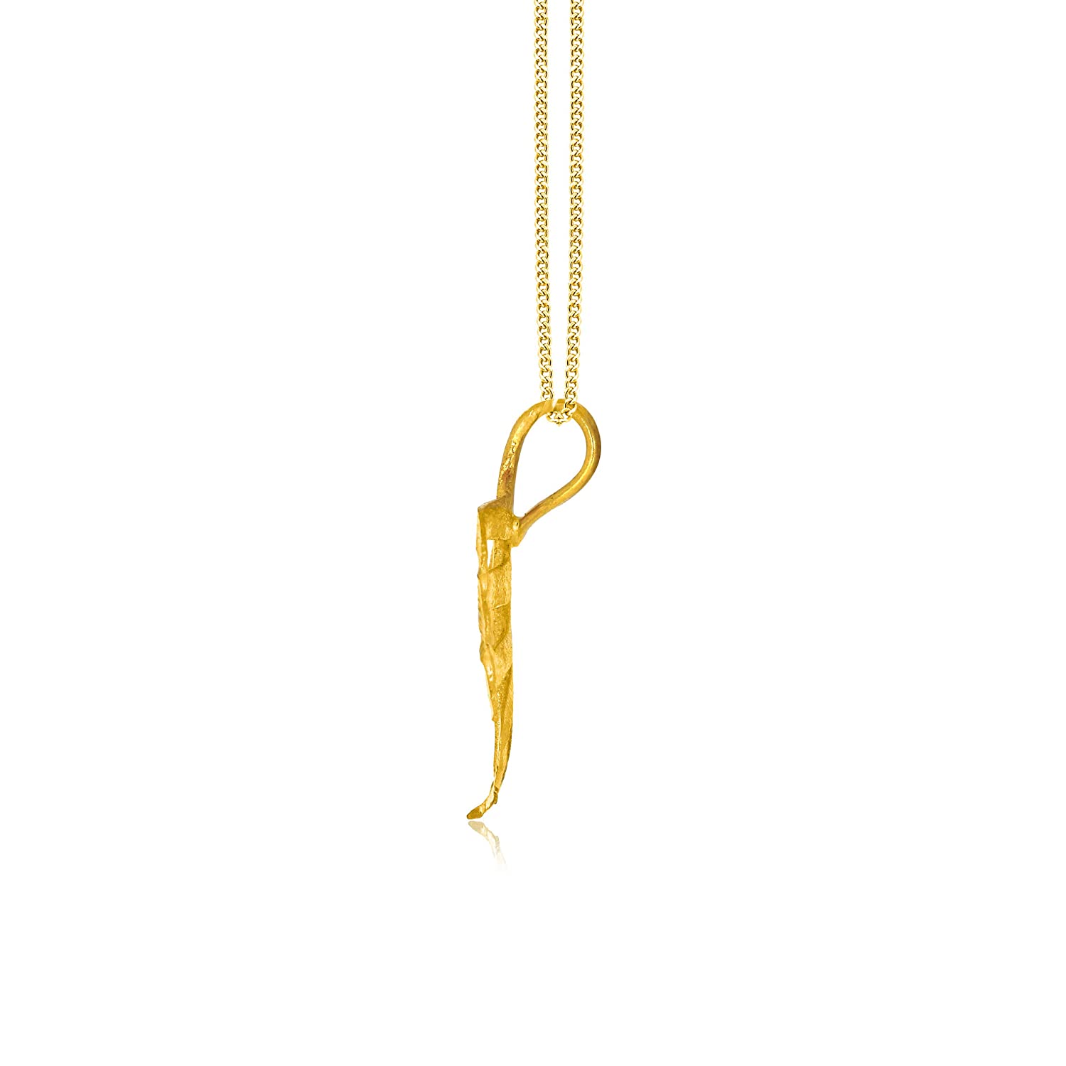 Flowy Leaf Gold Pendant - Senco Gold and Diamonds