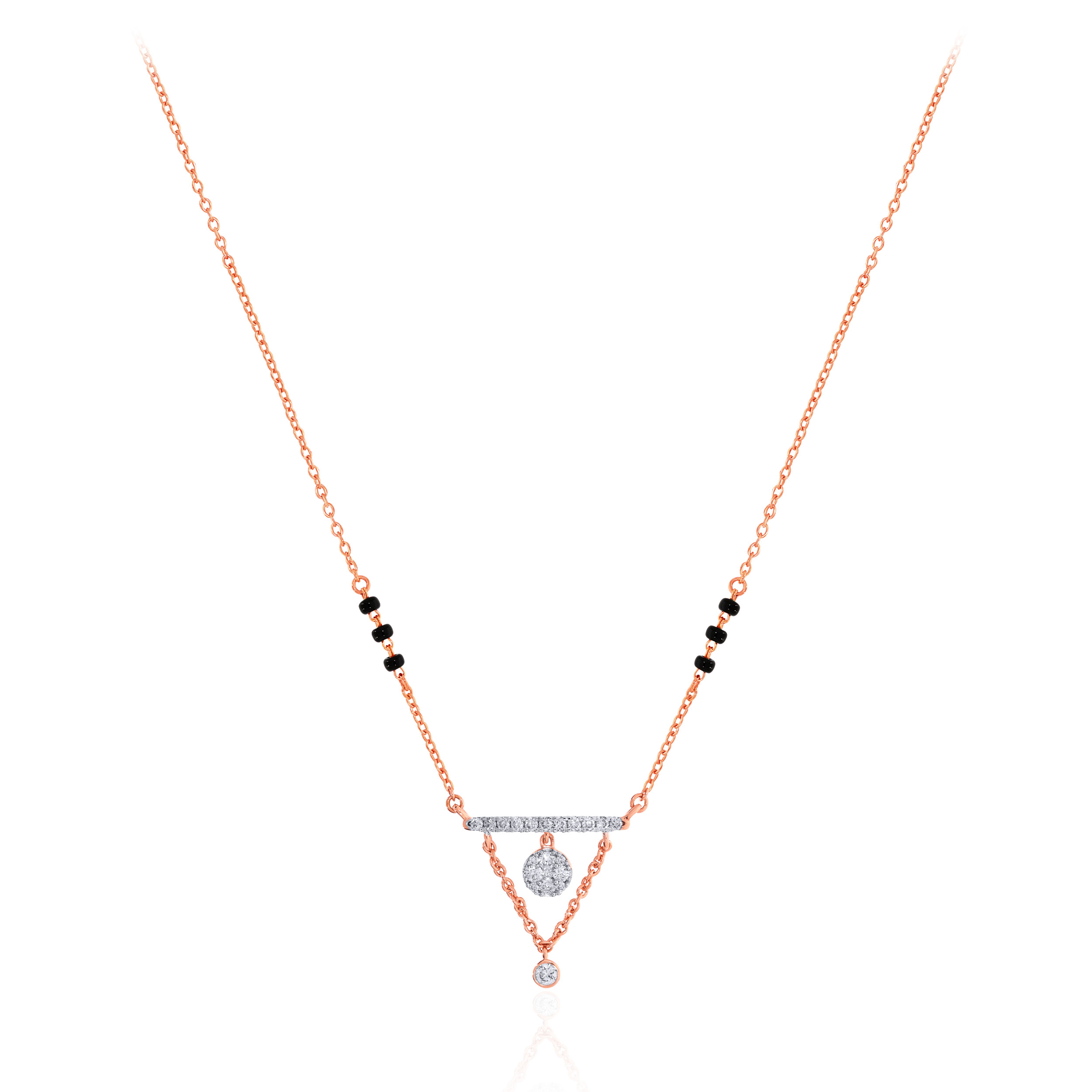 Festive Swing Diamond Mangalsutra - Senco Gold and Diamonds