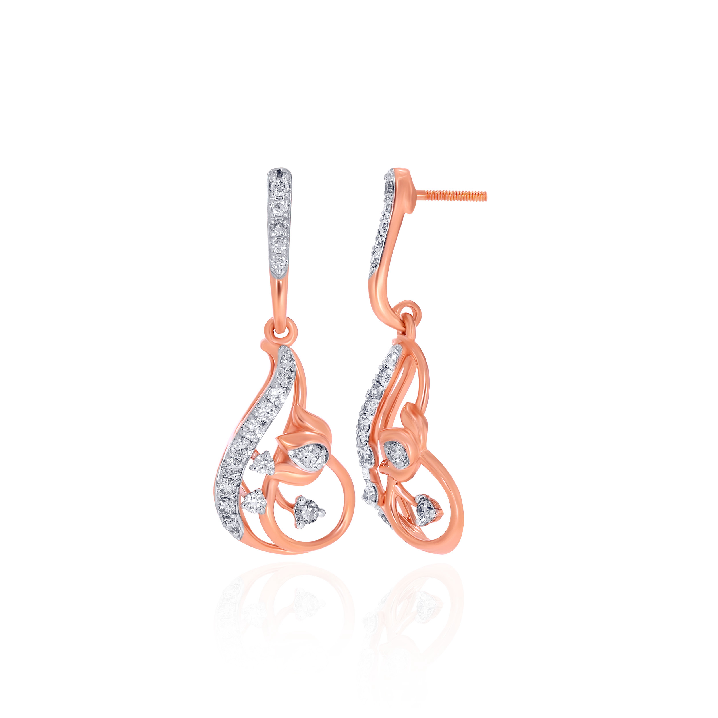 Refined Petals Diamond Earrings - Senco Gold and Diamonds