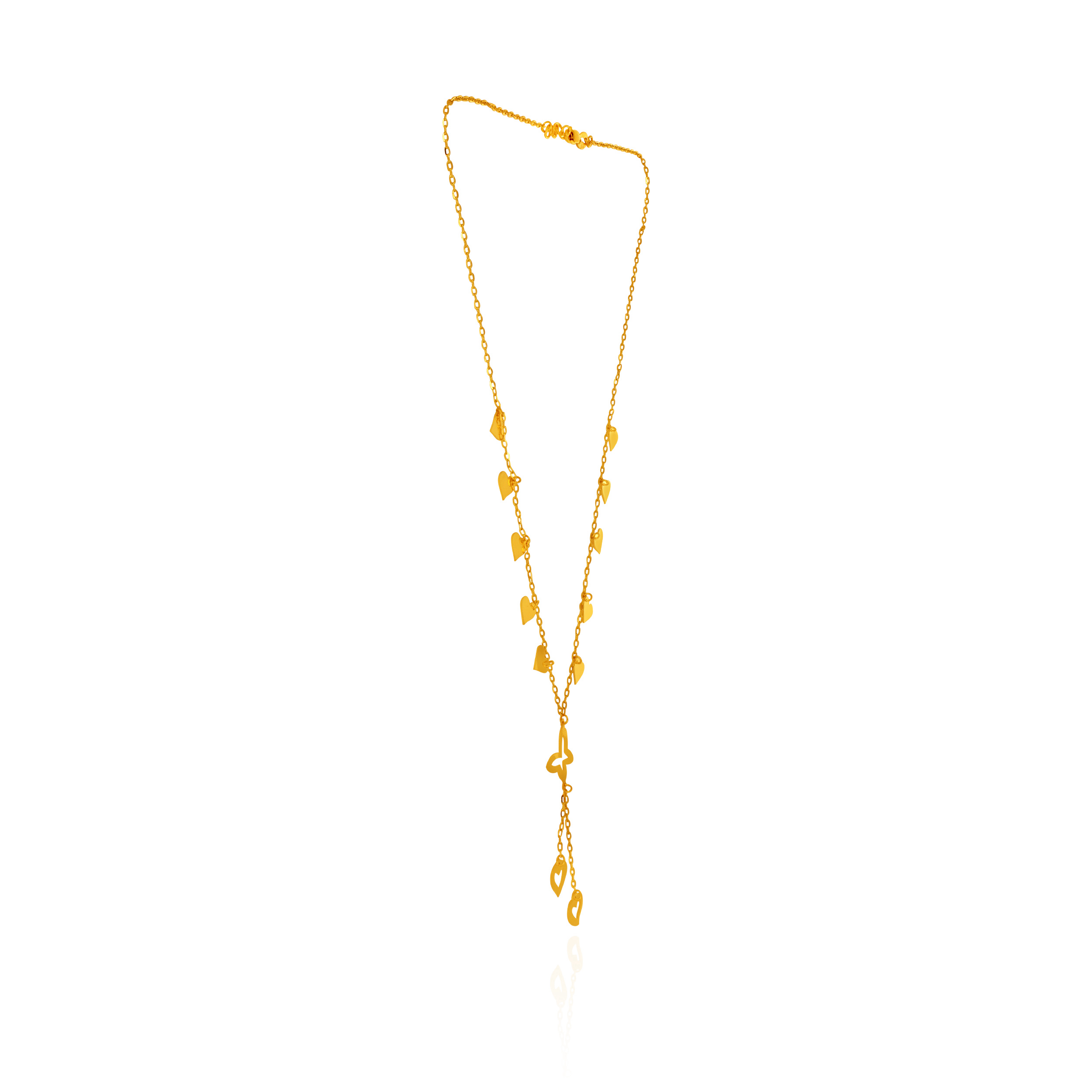 Heartfall Charm Gold Chain - Senco Gold and Diamonds
