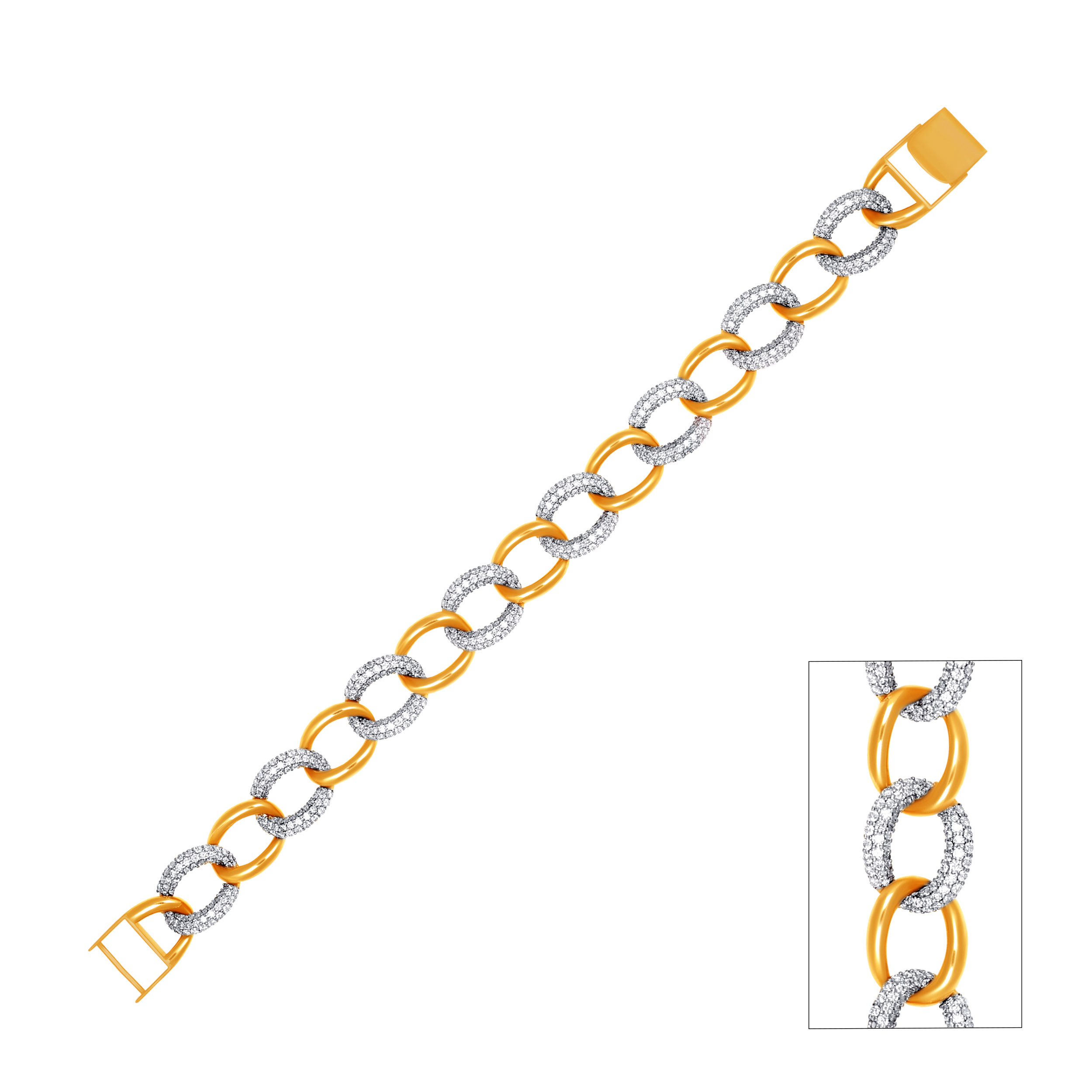 Luxe Link Men's Diamond Wristlet - Senco Gold and Diamonds