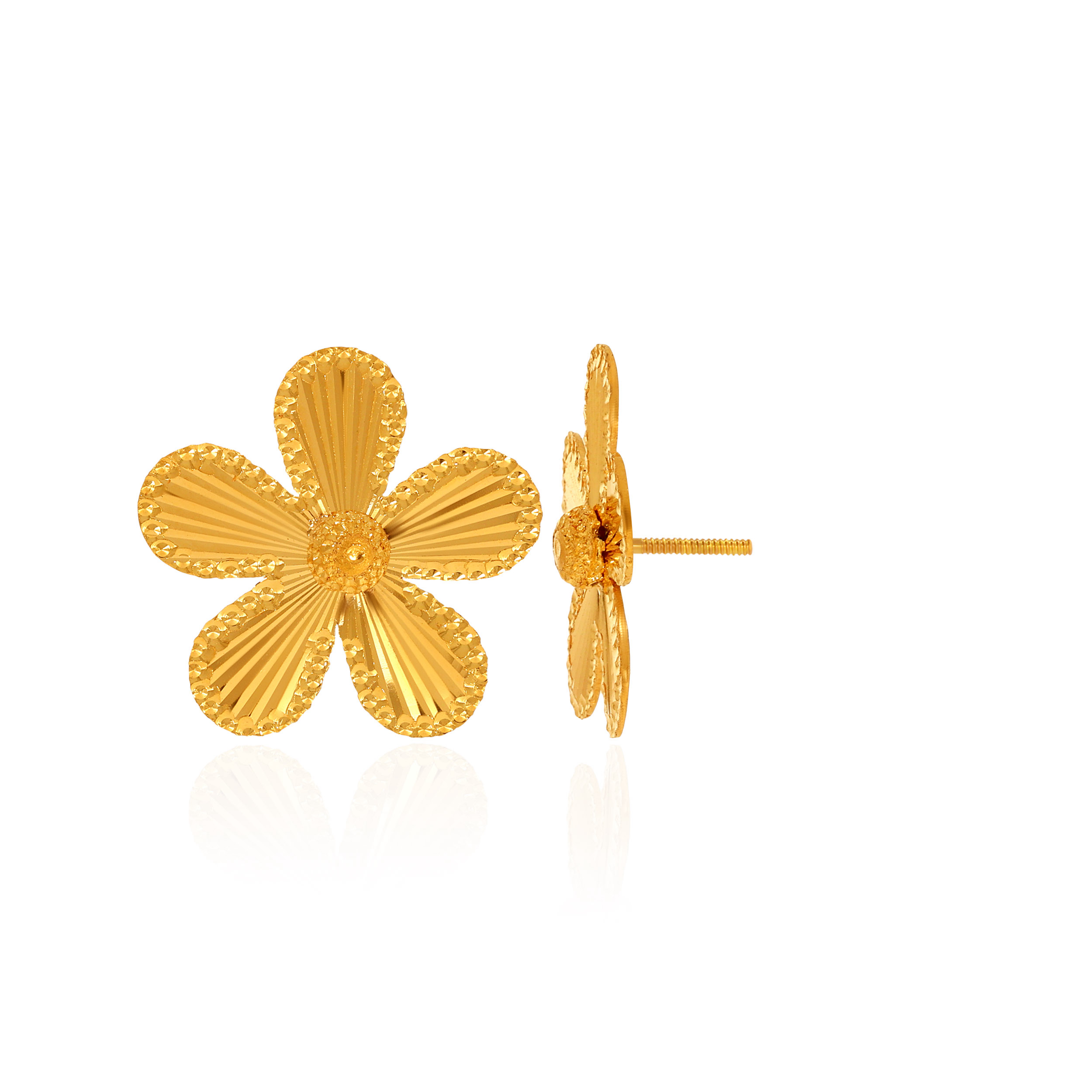 22K Yellow Gold Gold Studs Earrings-GP-D000615626 - Senco Gold and Diamonds