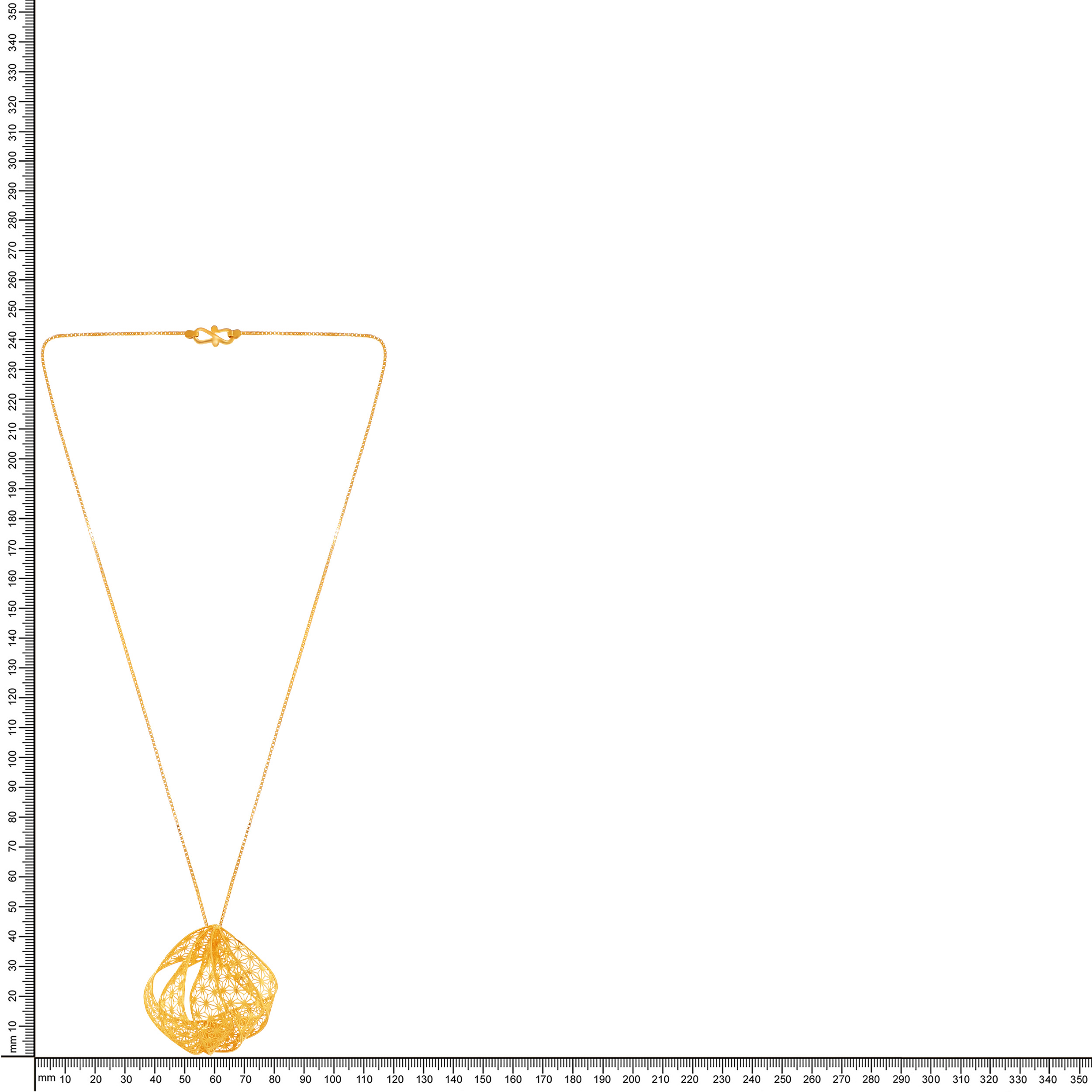 Art of Swirl Gold Chain Pendant - Senco Gold and Diamonds