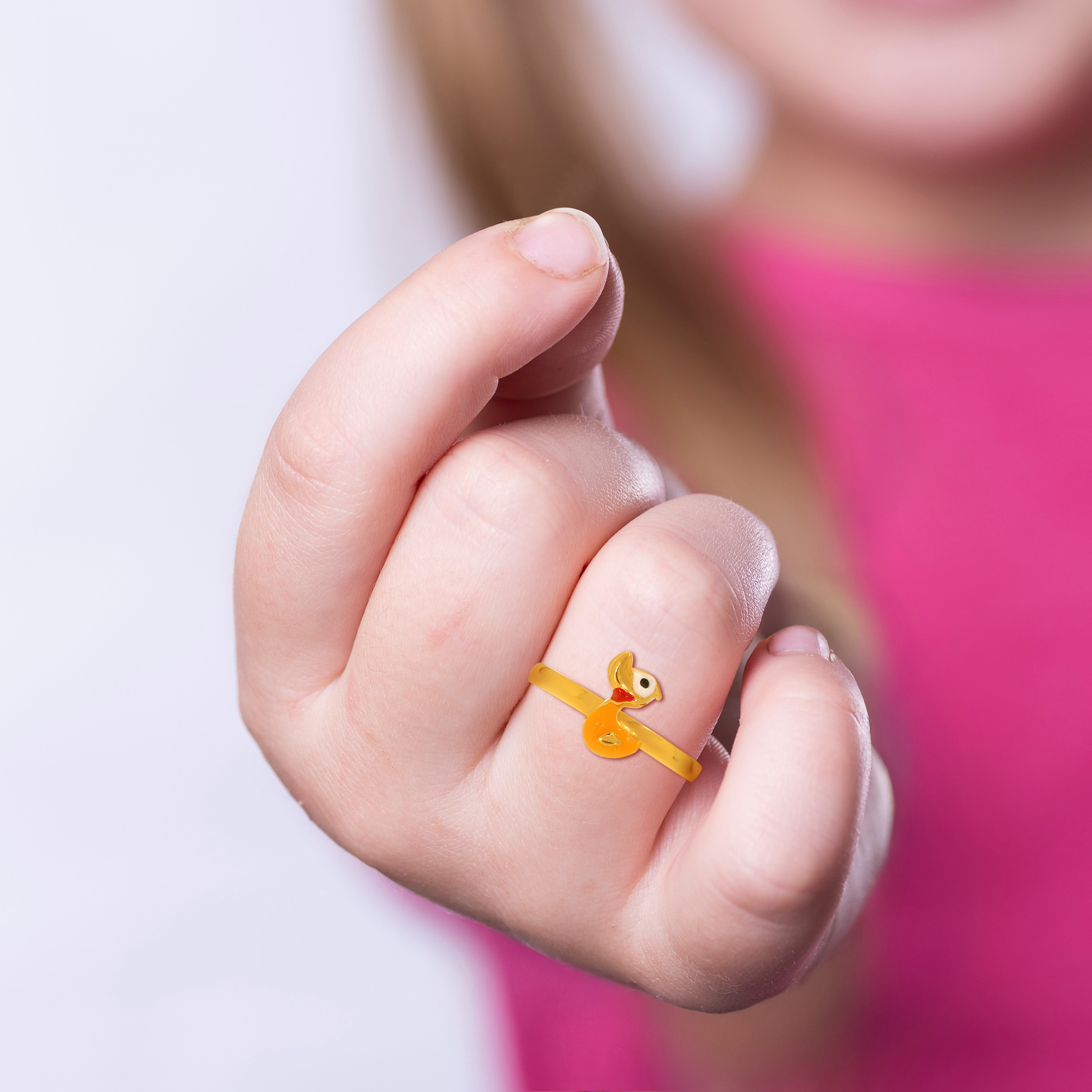 Cheerful Duck Kid's Gold Ring - Senco Gold and Diamonds
