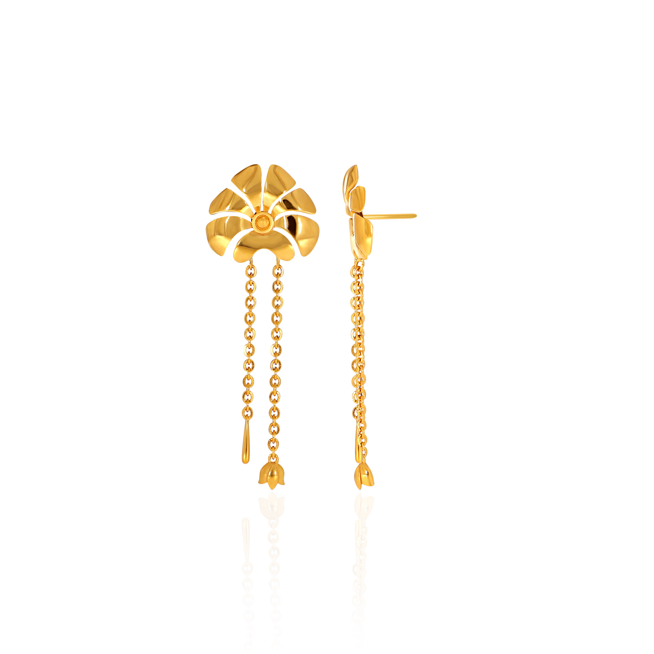 22K Yellow Gold Drop Earrings-GP-SAD0005742 - Senco Gold and Diamonds