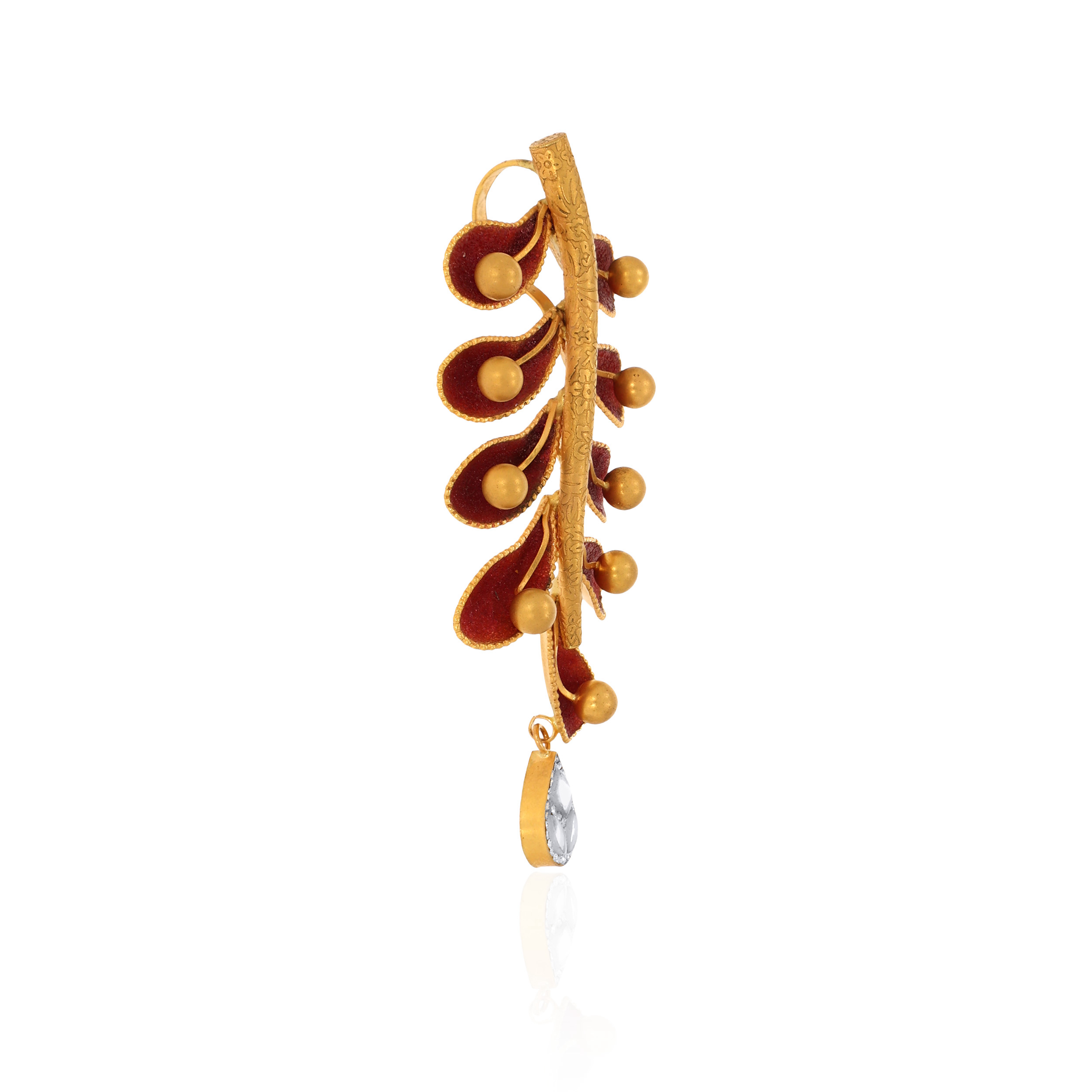 22K Yellow Gold Kundan Pendant-GPN-D000765112 - Senco Gold and Diamonds