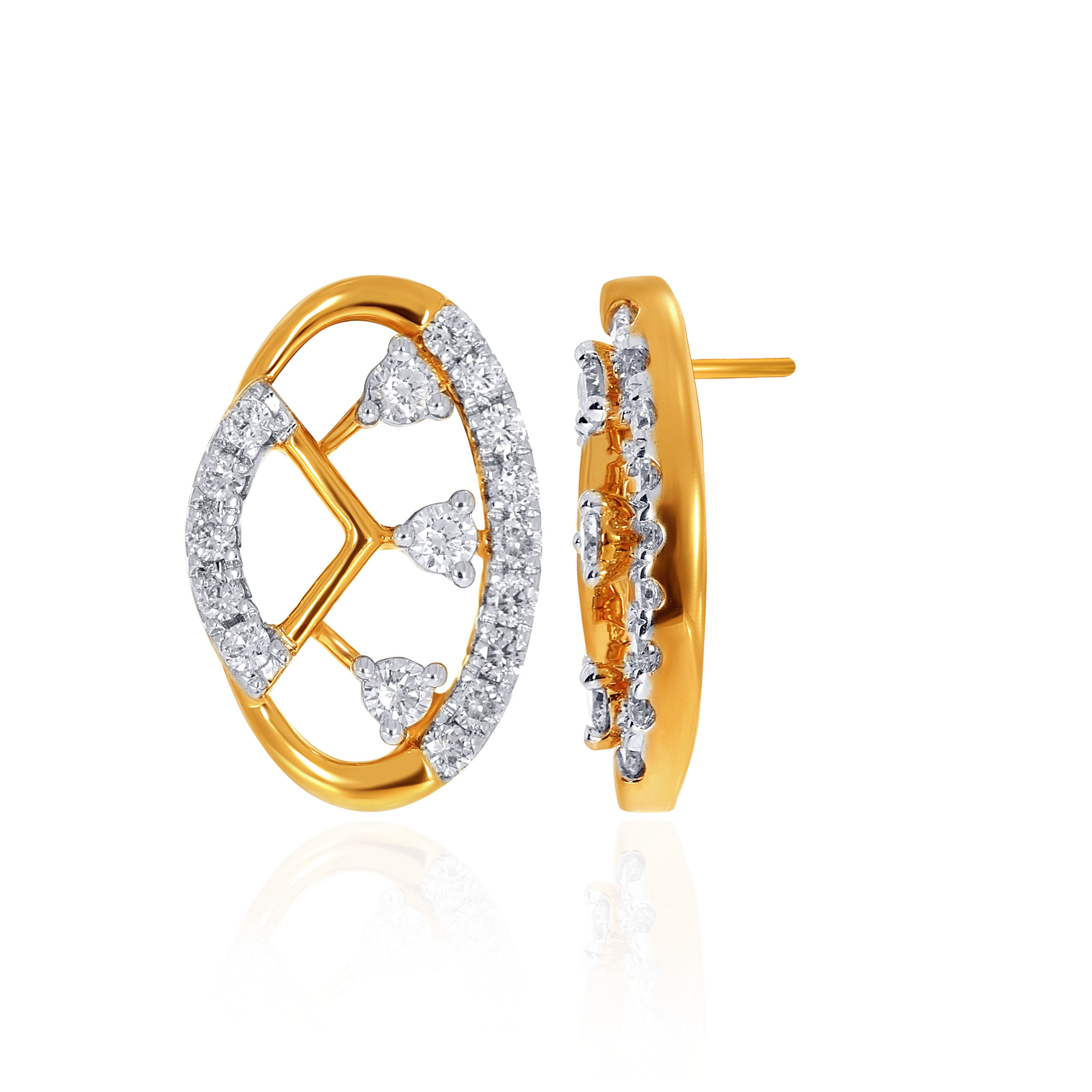 14K Yellow Gold Diamond Studs Earrings-DT-D000749992 - Senco Gold and Diamonds