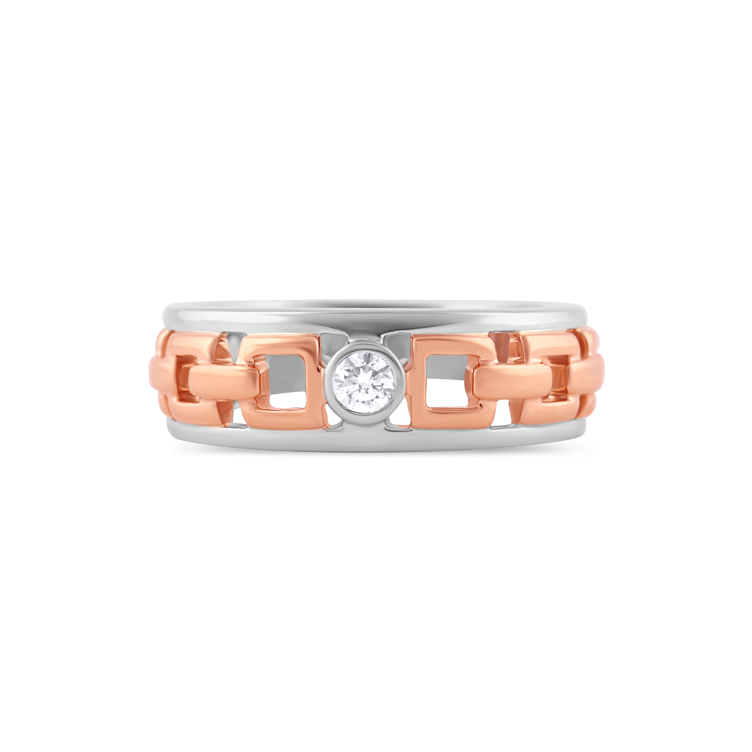 Sovereign Merge Men's Platinum Gold Ring - Senco Gold and Diamonds