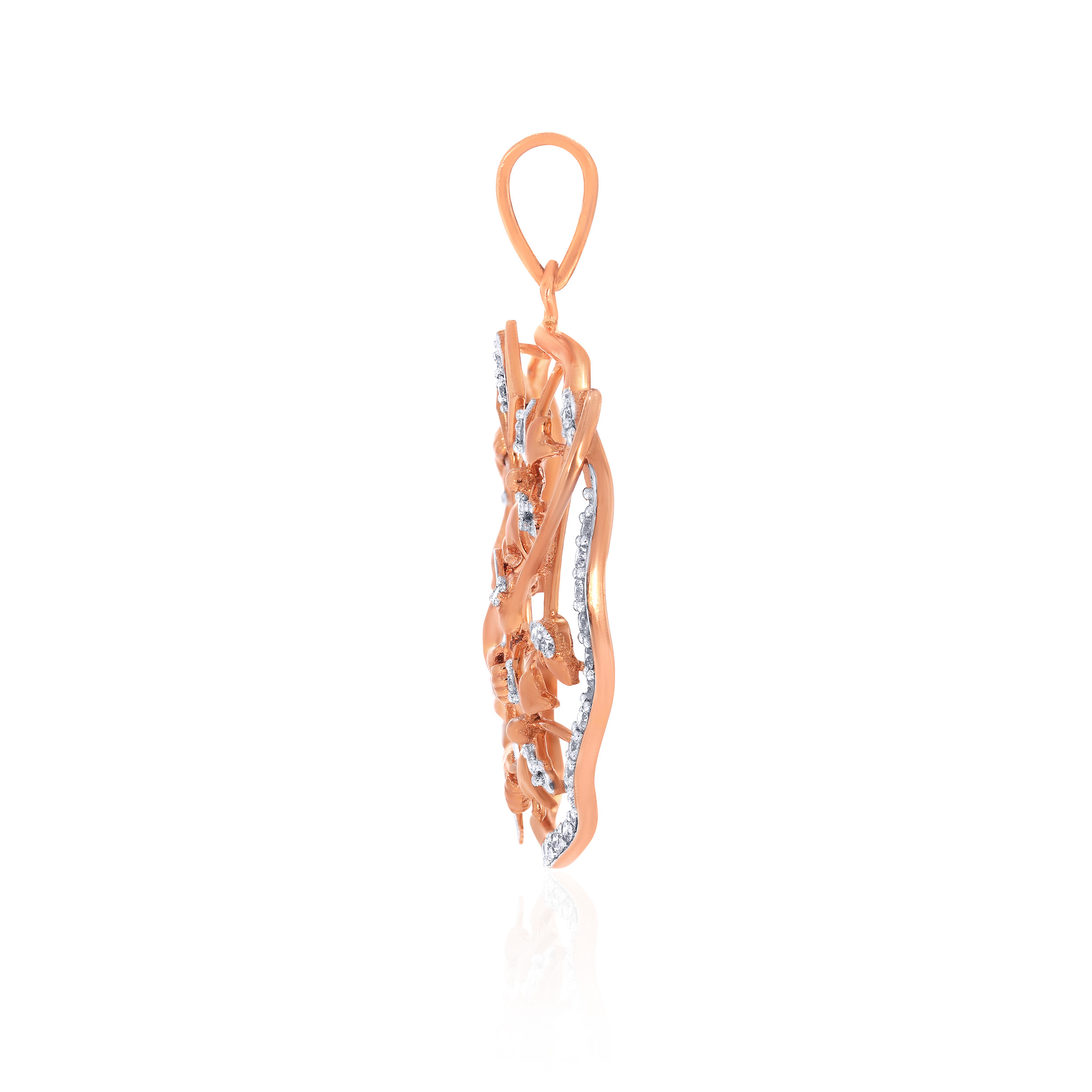 14K Rose Gold Diamond Pendant-DPN-D000730577 - Senco Gold and Diamonds