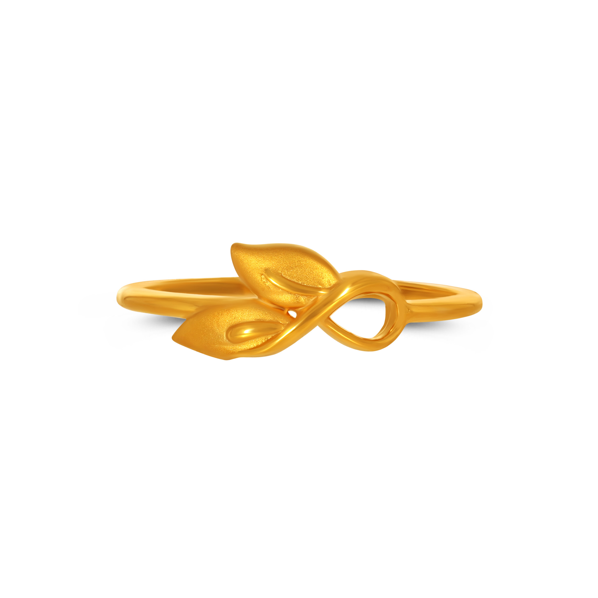 Twin Bud Loop Gold Ring - Senco Gold and Diamonds