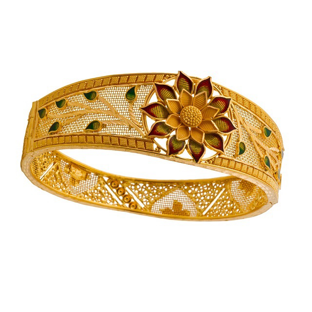 Gorgeous Daisy Gold Bangle - Senco Gold and Diamonds
