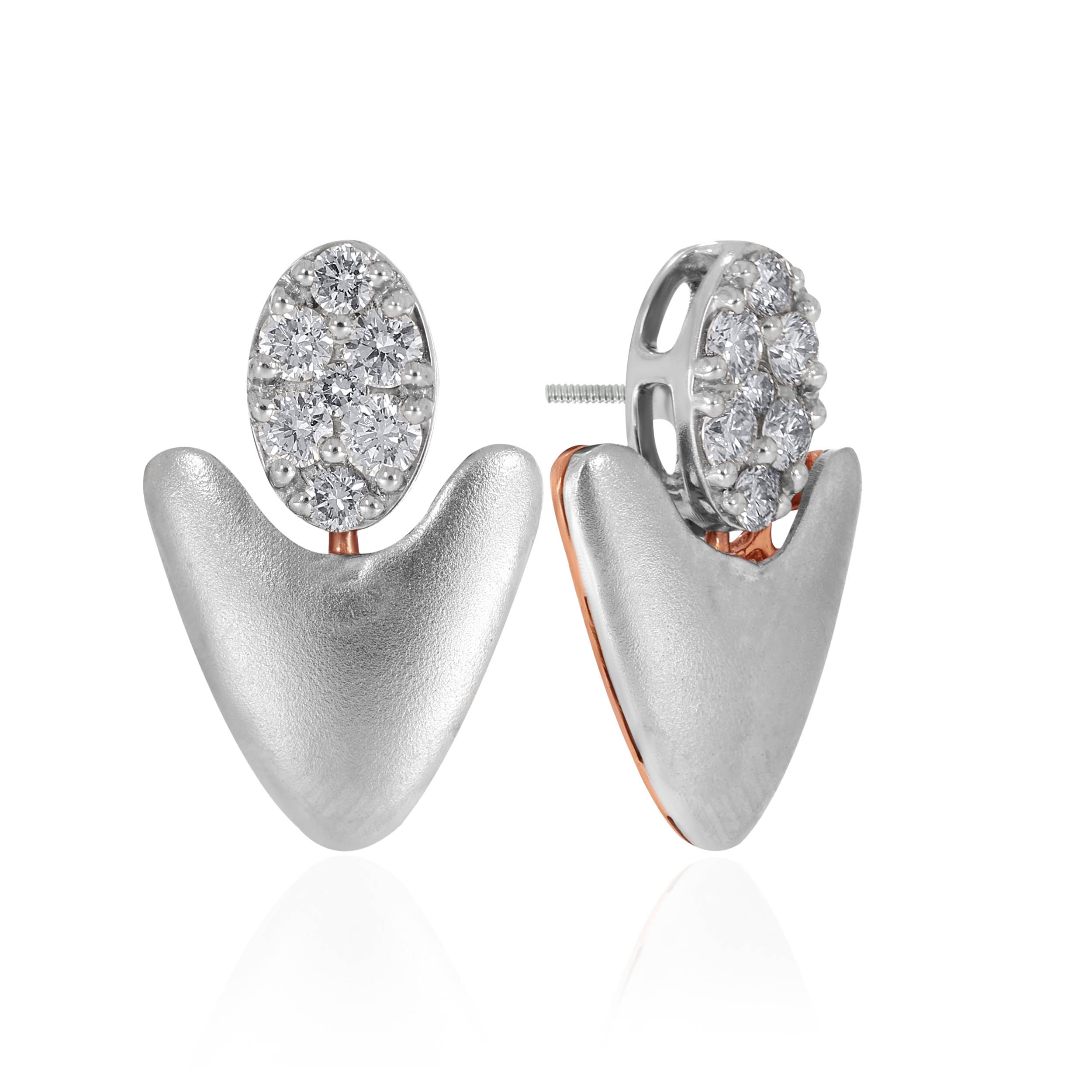 Prism Elegance Platinum Earrings - Senco Gold and Diamonds