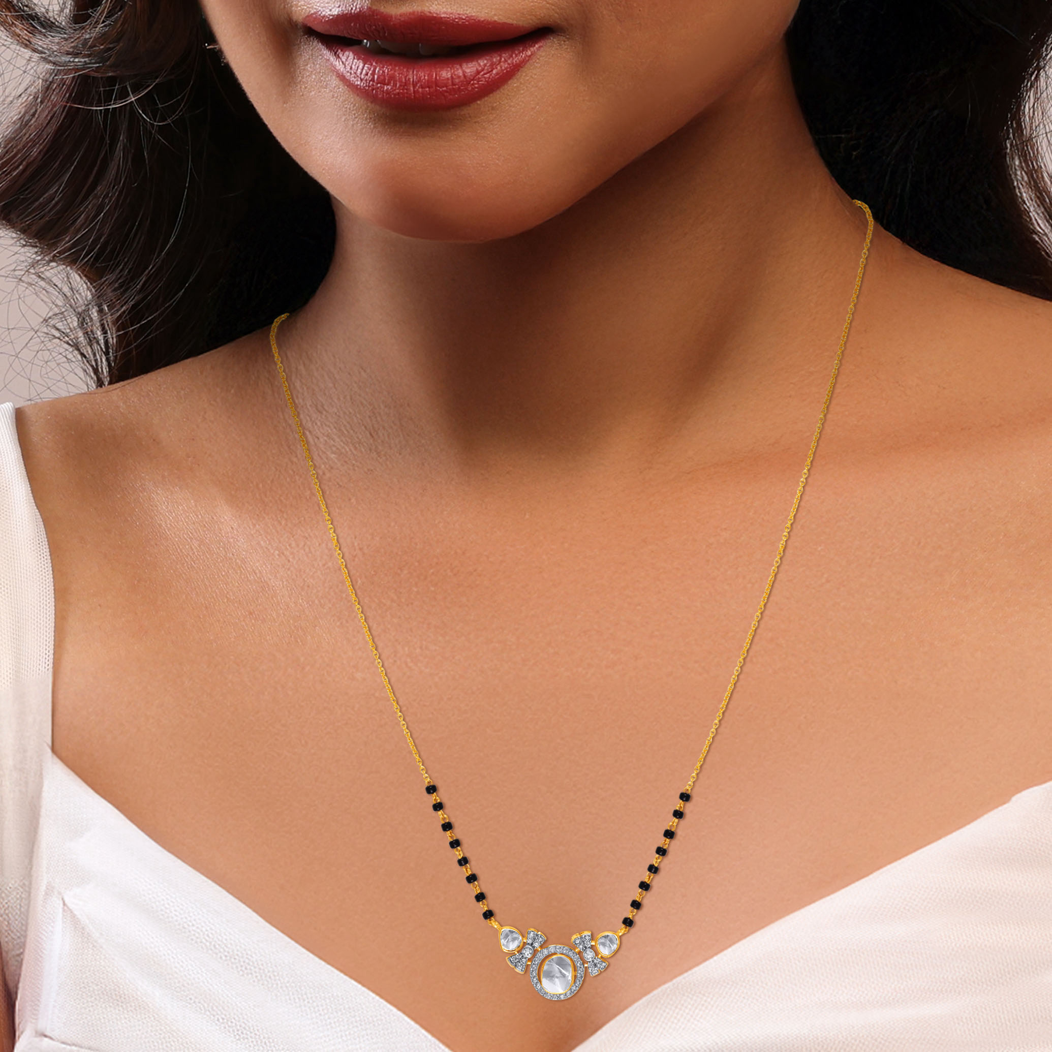 Shimmering Harmony Diamond Mangalsutra - Senco Gold and Diamonds