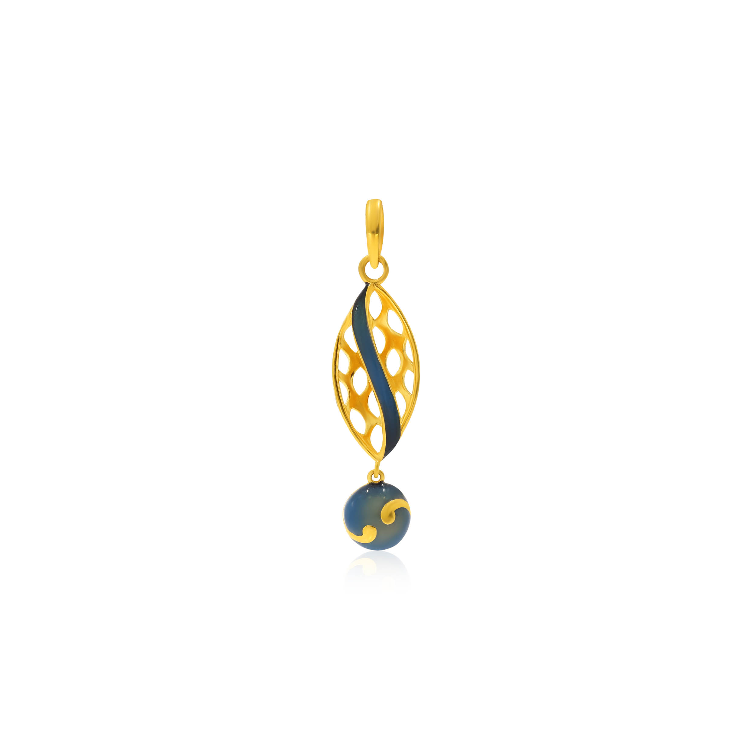 Leafy Azure Gold Pendant - Senco Gold and Diamonds
