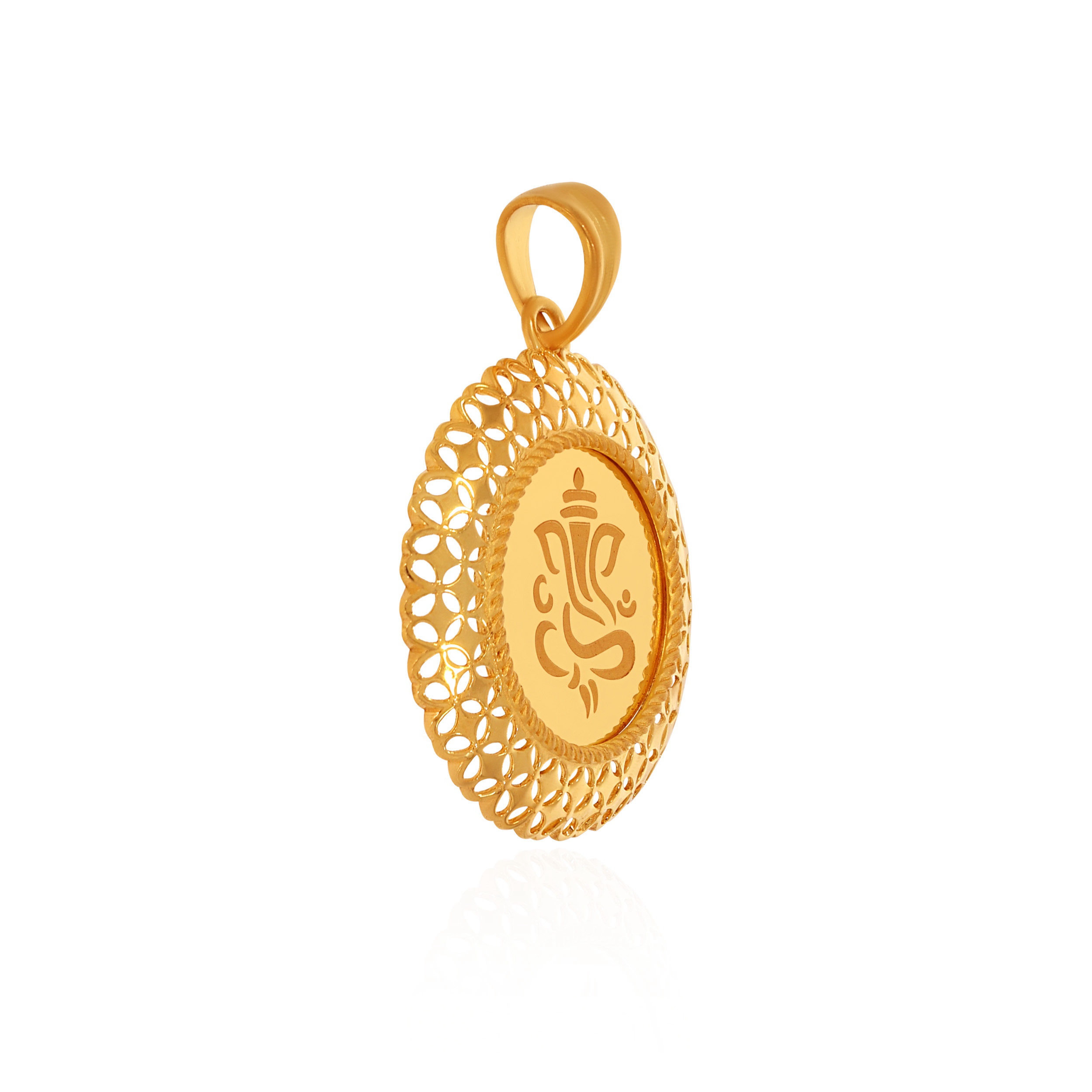 Auspicious Morya Gold Pendant - Senco Gold and Diamonds
