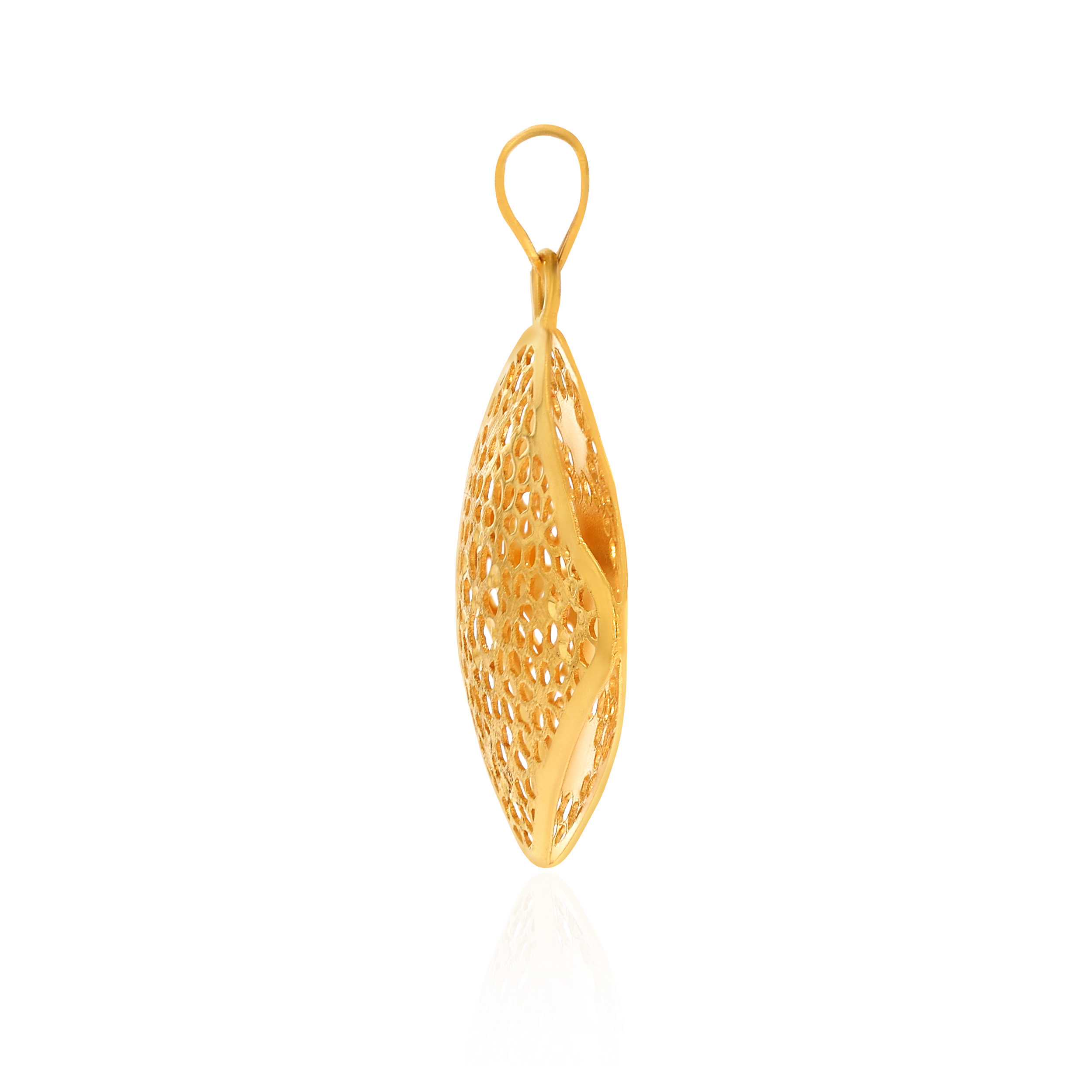Floral Deco Gold Pendant - Senco Gold and Diamonds