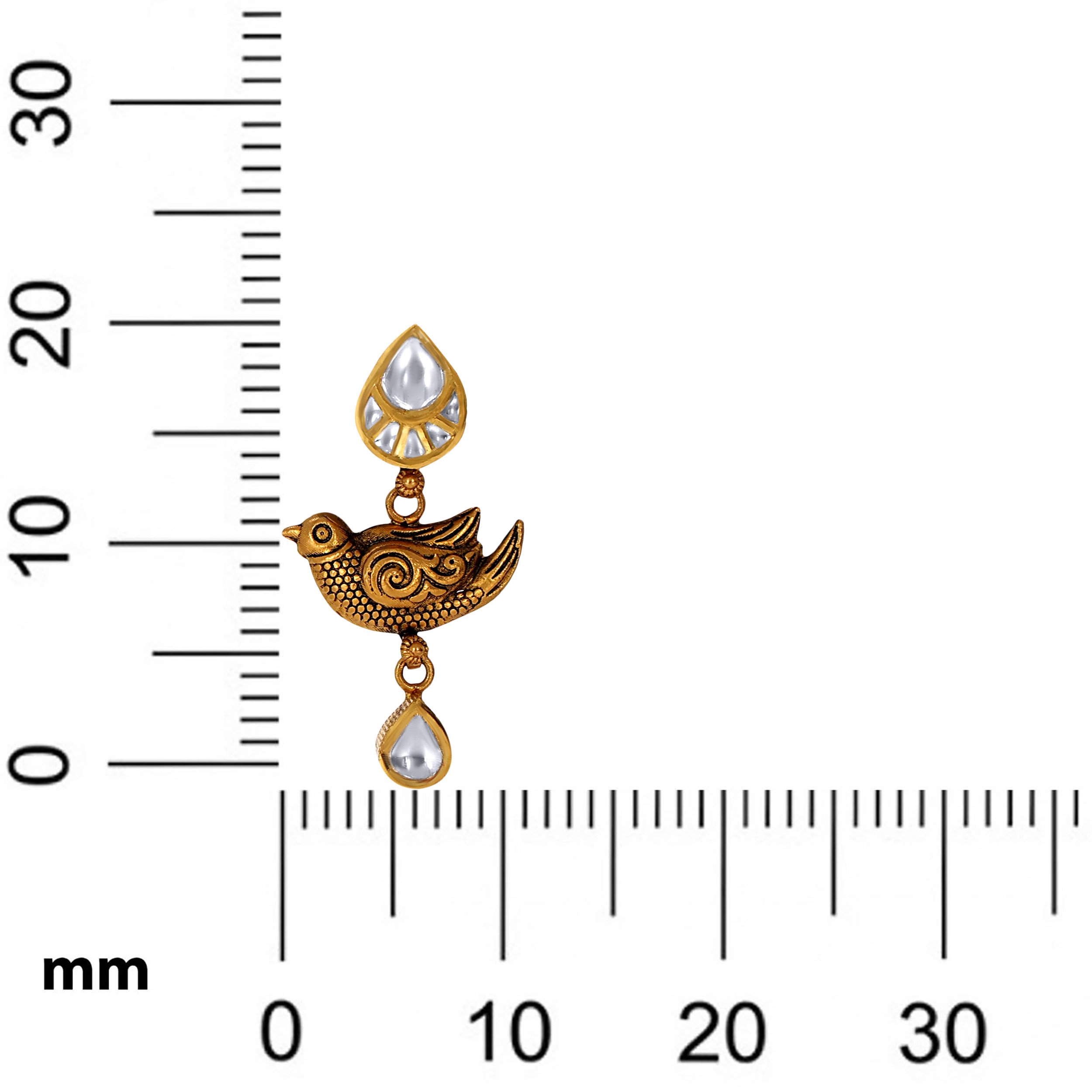 22K Yellow Gold Kundan Earrings-GPGN-D000788459 - Senco Gold and Diamonds