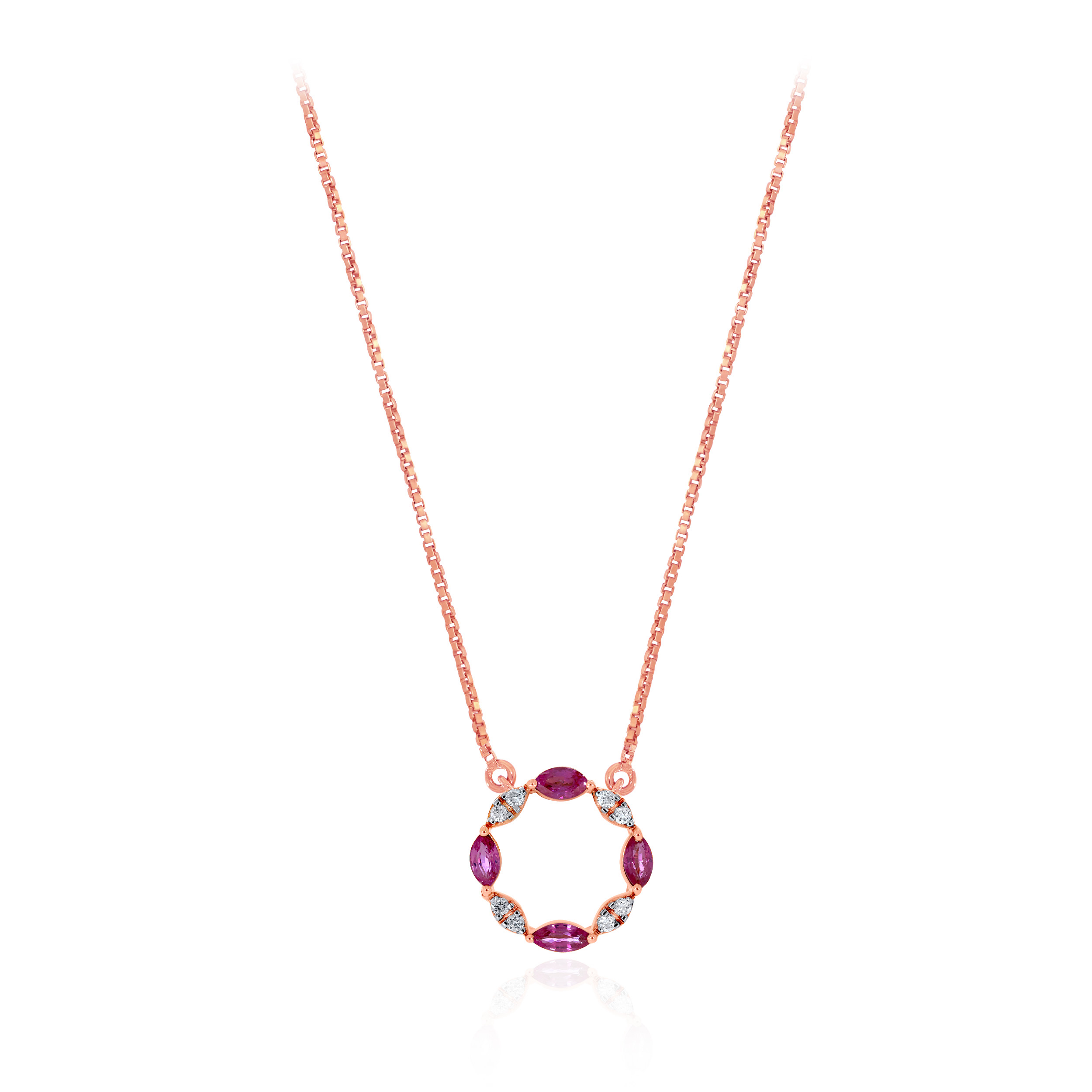 Radiant Marquise Diamond Chain Pendant  - Senco Gold and Diamonds