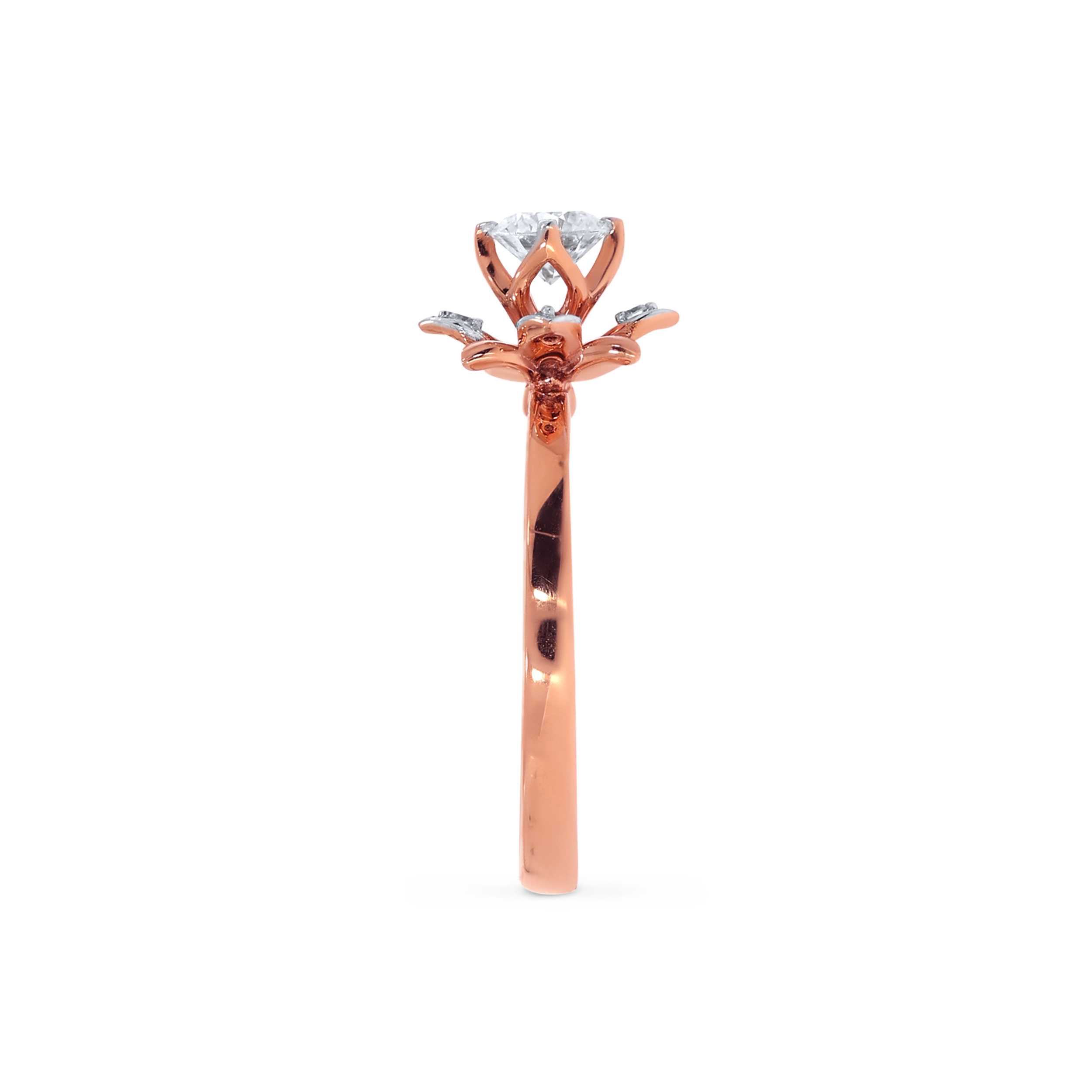18K Rose Gold Diamond Ring-DLR-D000754611 - Senco Gold and Diamonds