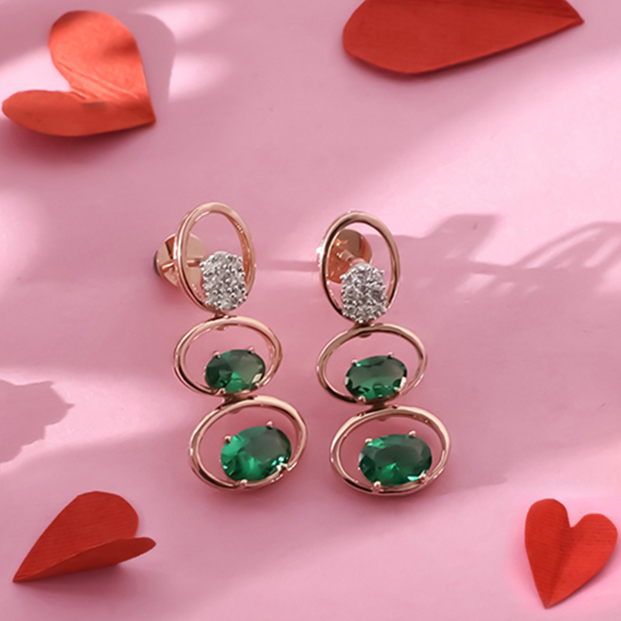 Lovable Diva Diamond Drop Earrings - Senco Gold and Diamonds