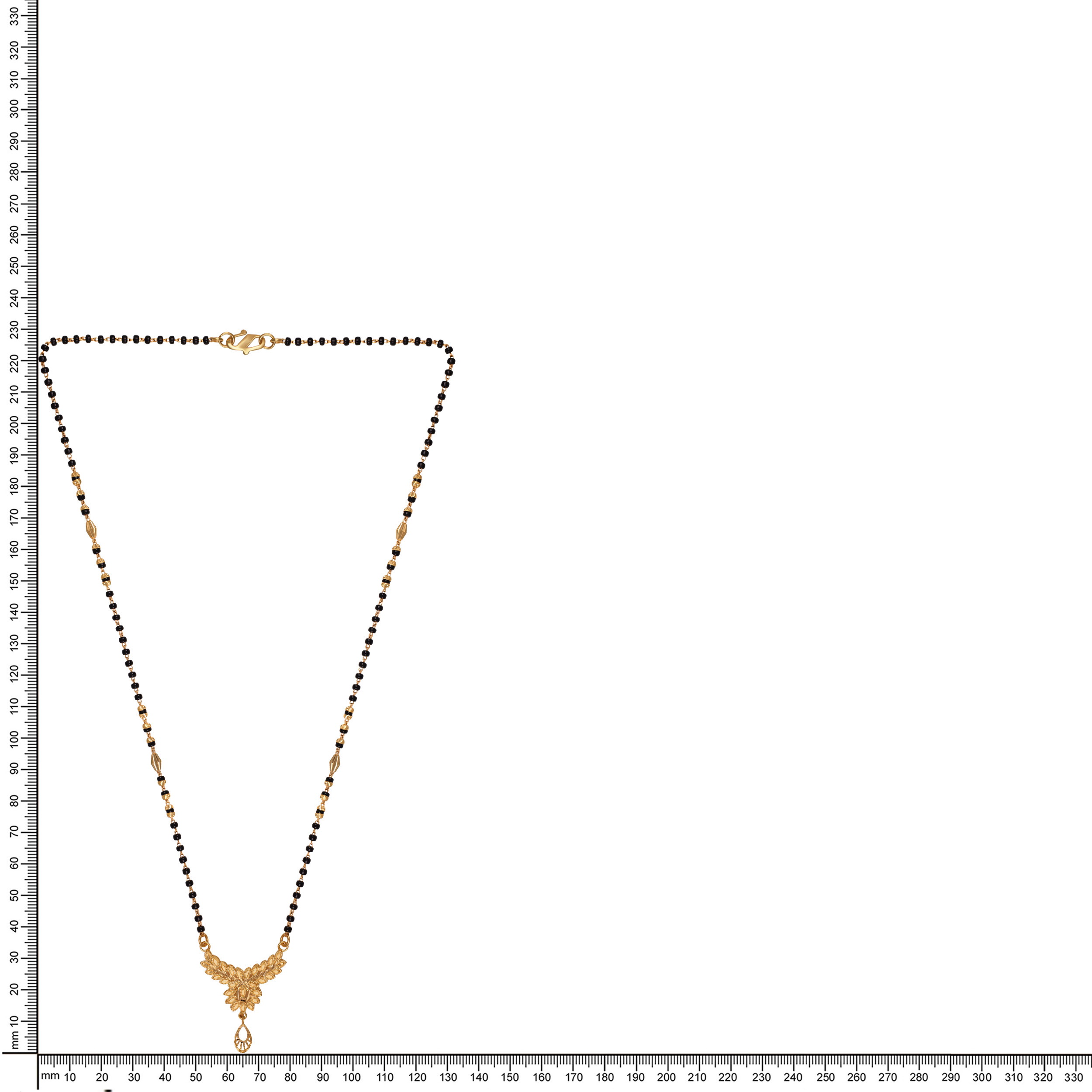 Cherished Moments Floral Gold Mangalsutra - Senco Gold and Diamonds