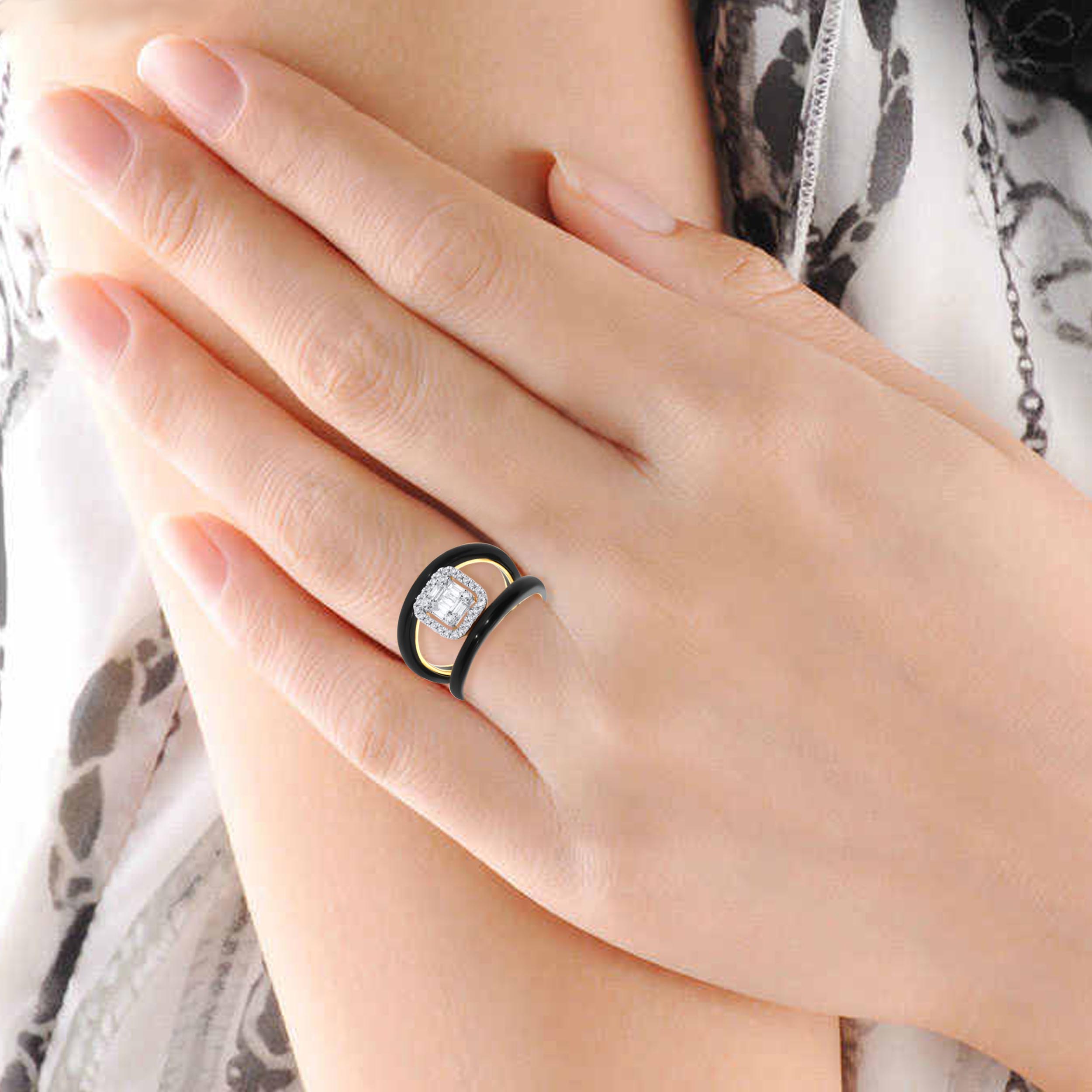 Innovative Shimmer Diamond Ring - Senco Gold and Diamonds
