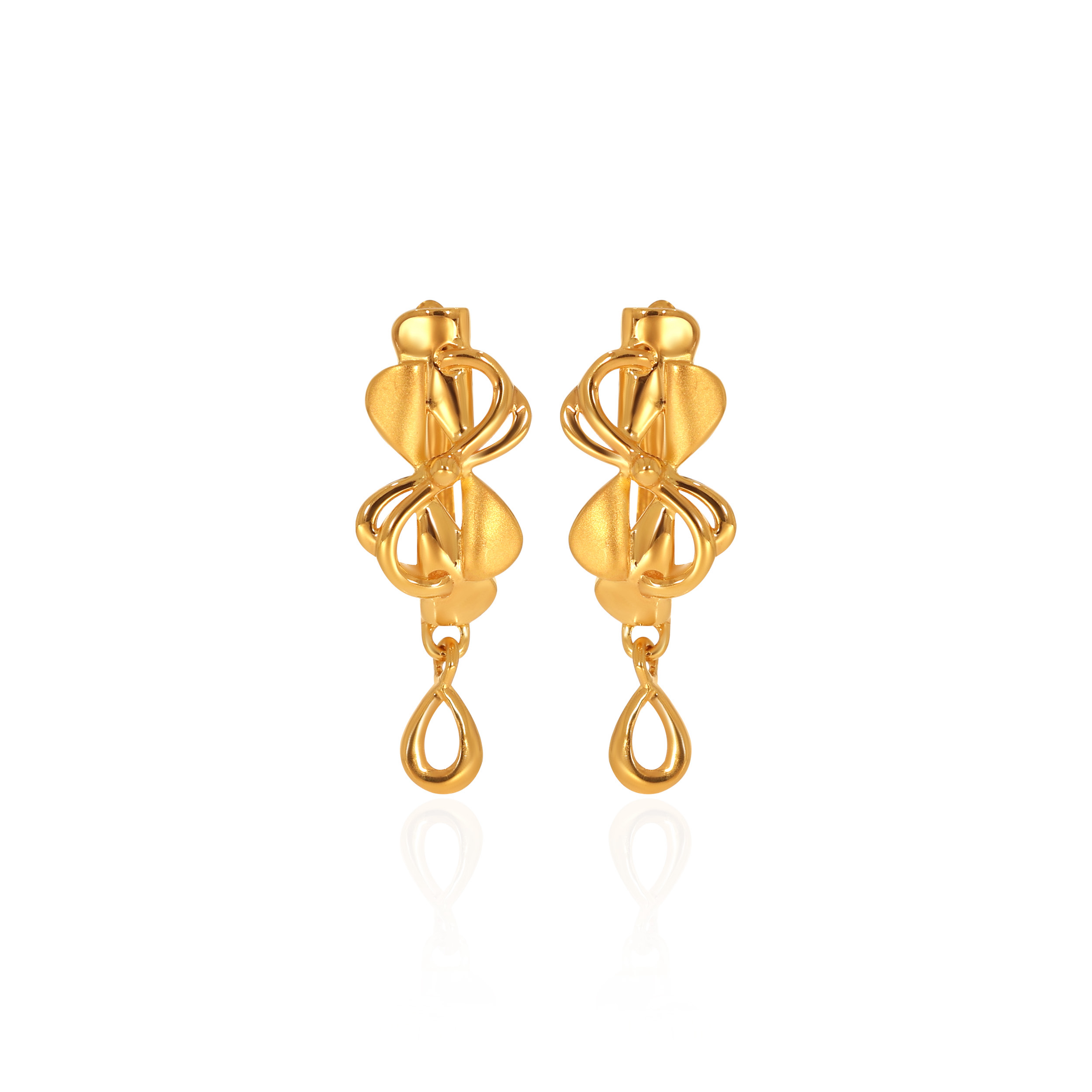 Expressive Swirl Gold Hoop Earrings - Senco Gold and Diamonds