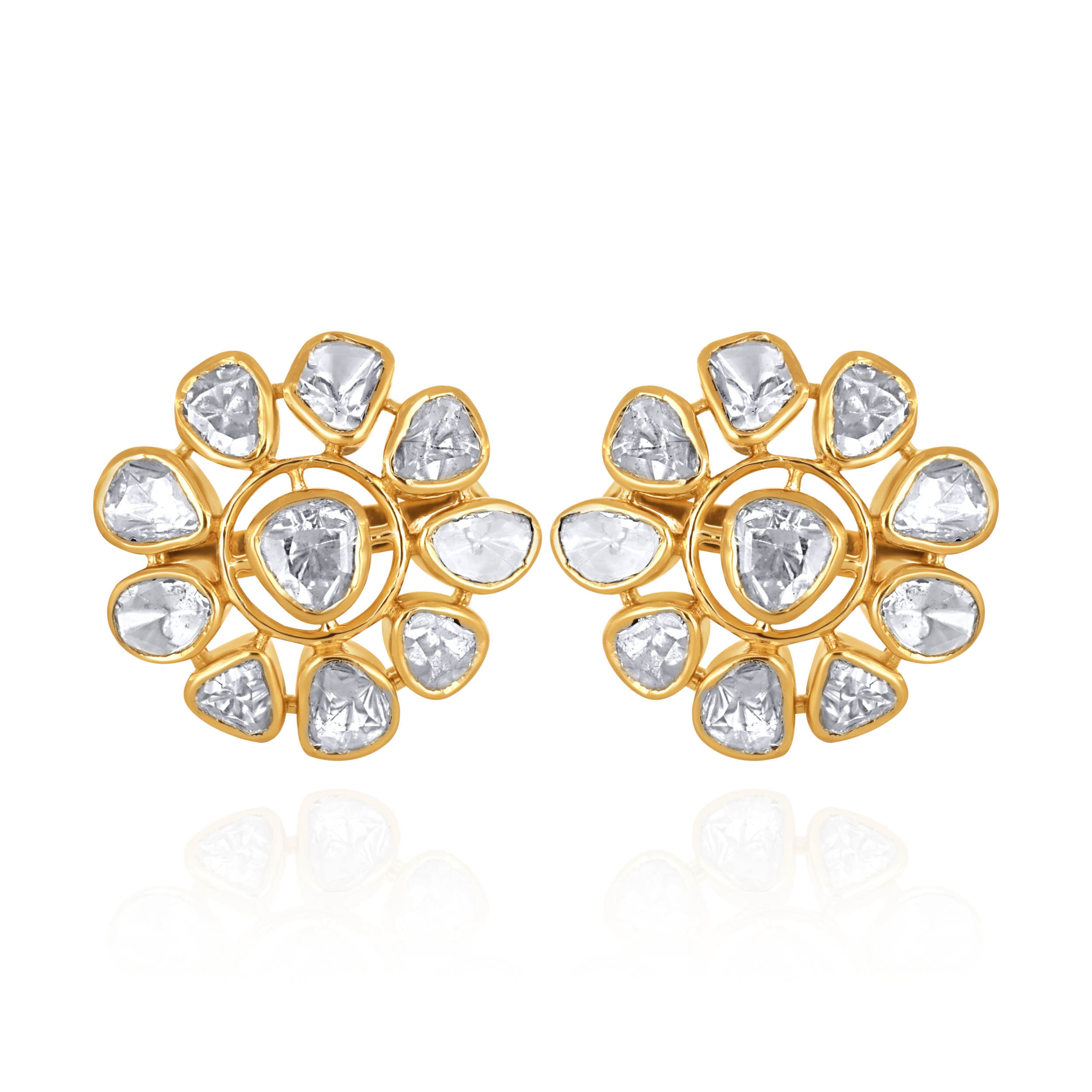Aurelia Polki Studs - Senco Gold and Diamonds
