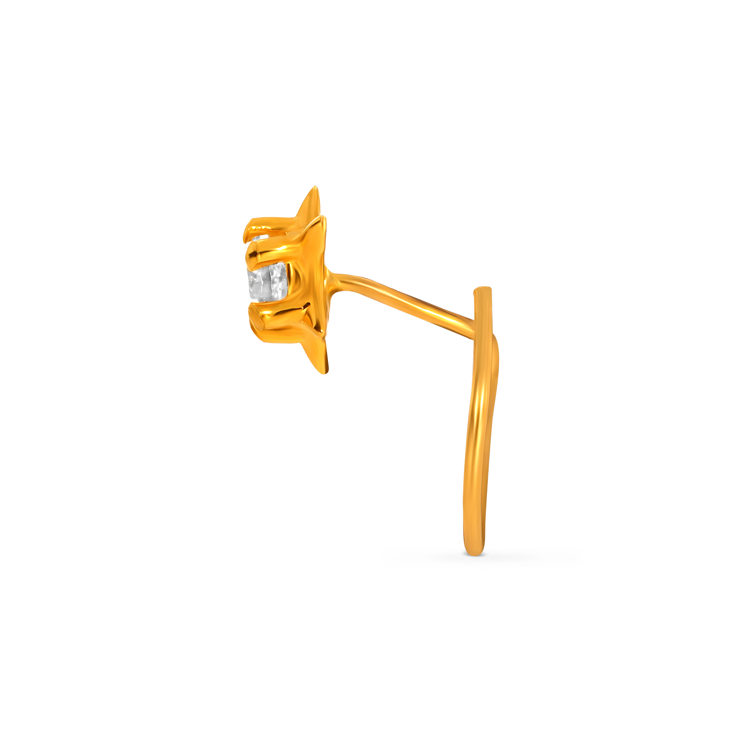 Starry Simplicity Gold Nose Pin - Senco Gold and Diamonds