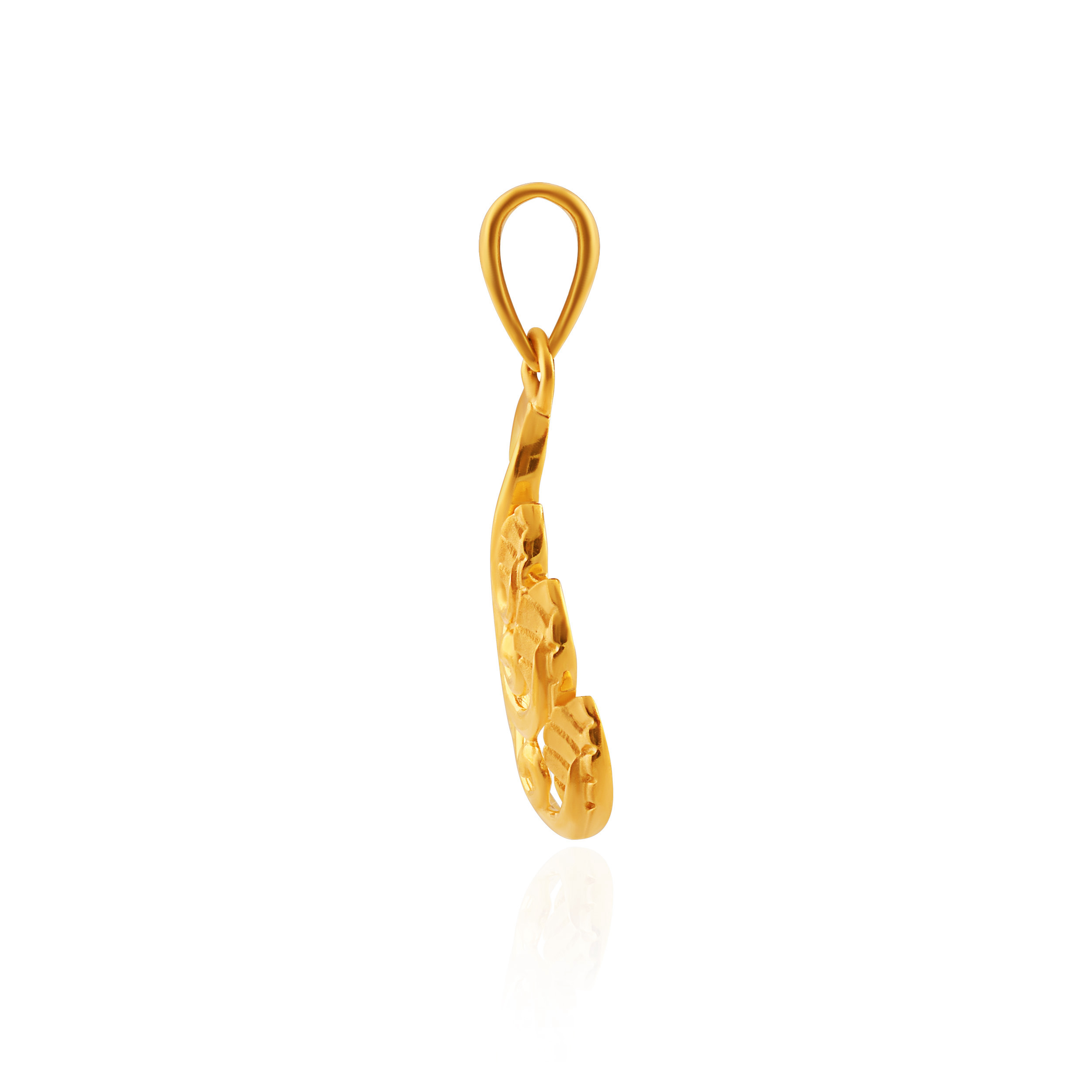 Elegant Glow Leaf Gold Pendant - Senco Gold and Diamonds