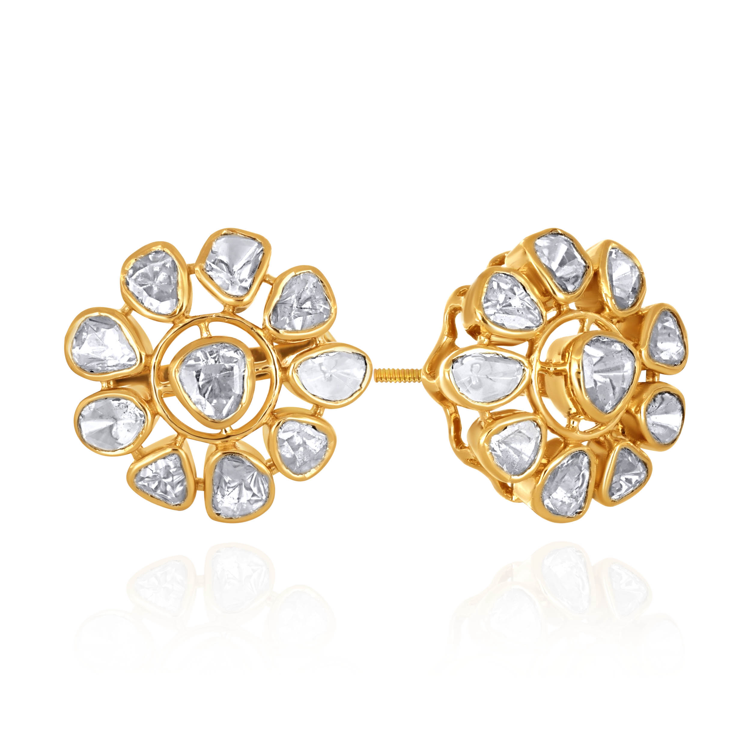 Aurelia Polki Studs - Senco Gold and Diamonds
