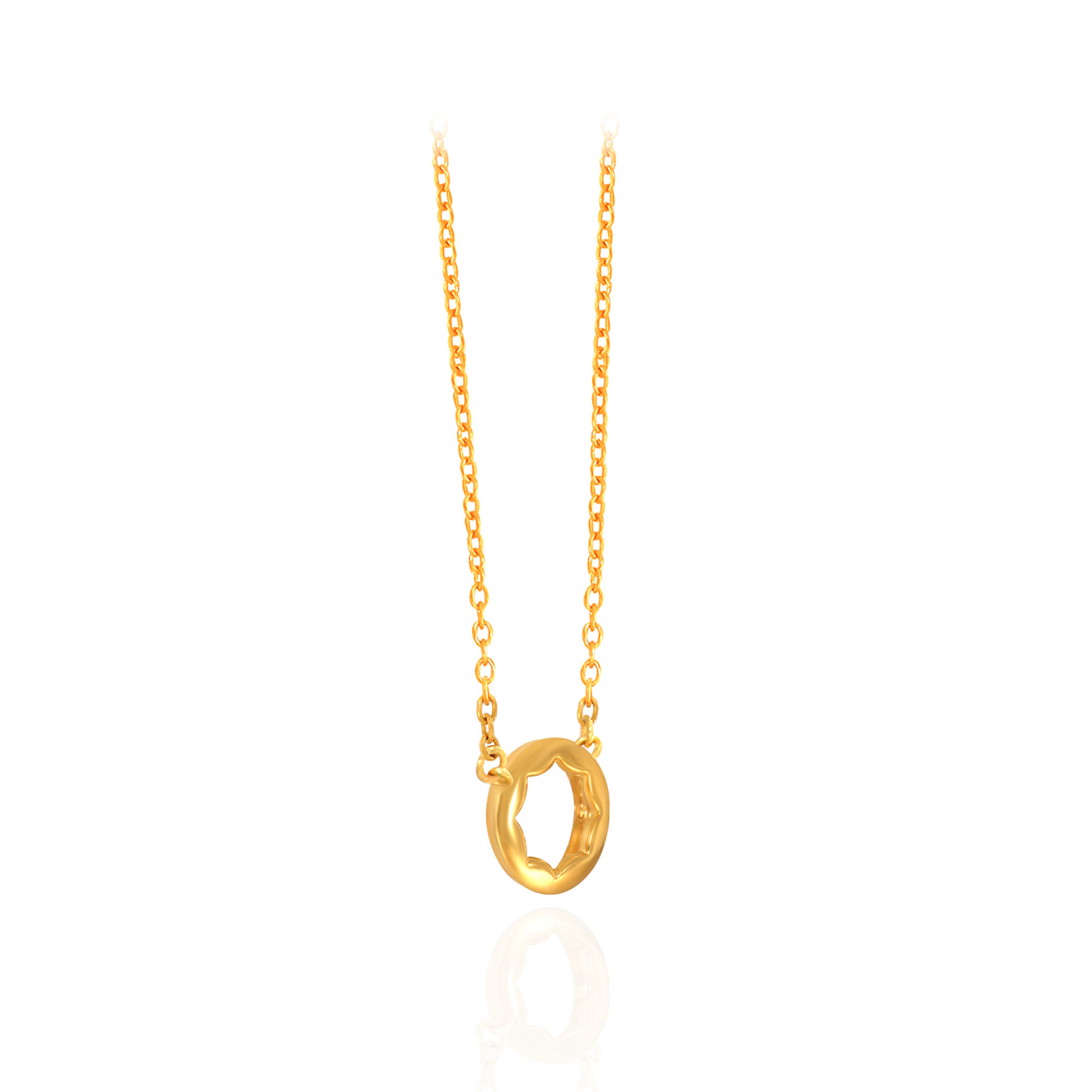 Geometric Starburst Gold Chain Pendant  - Senco Gold and Diamonds