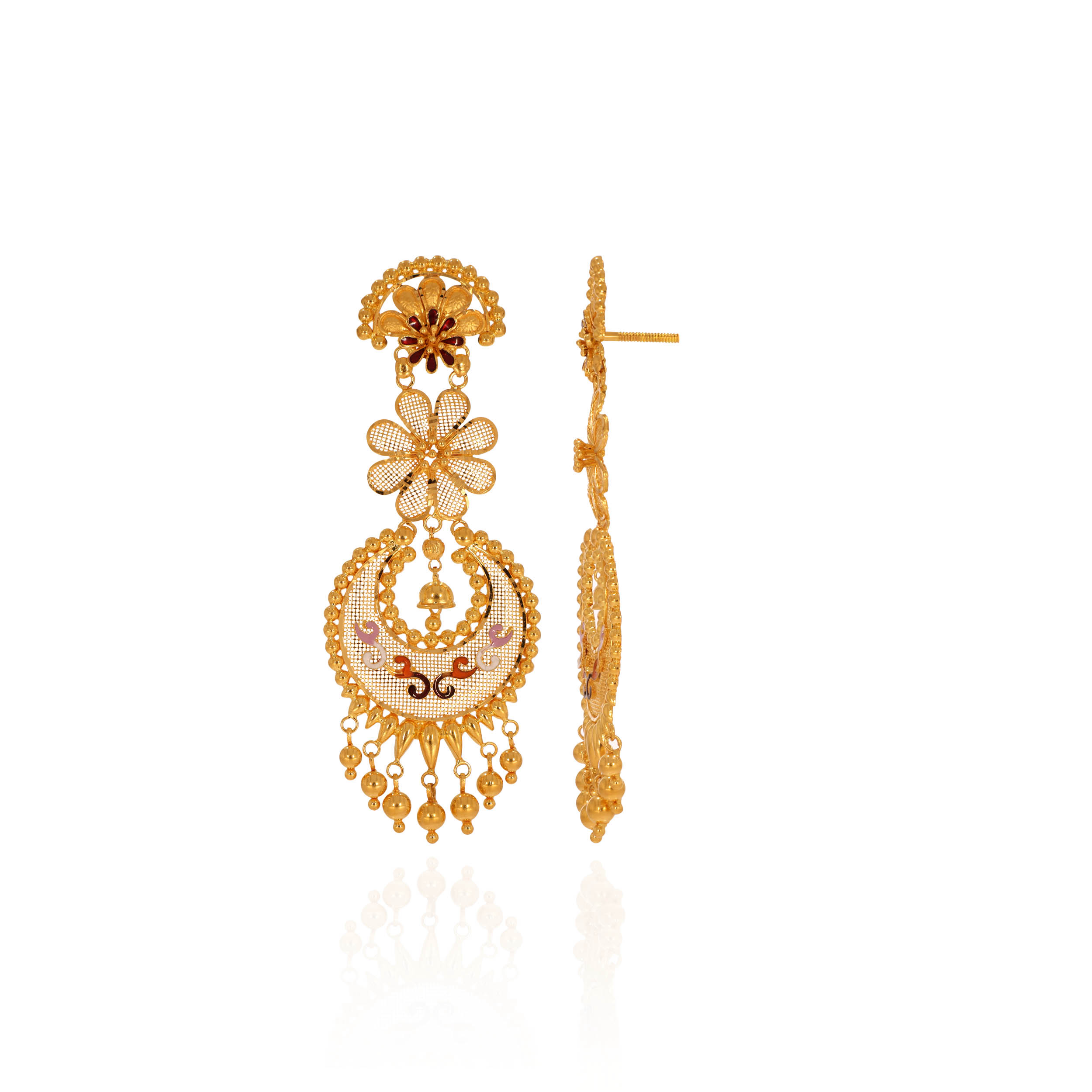 Enchanted Flora Gold Earrings - Senco Gold and Diamonds