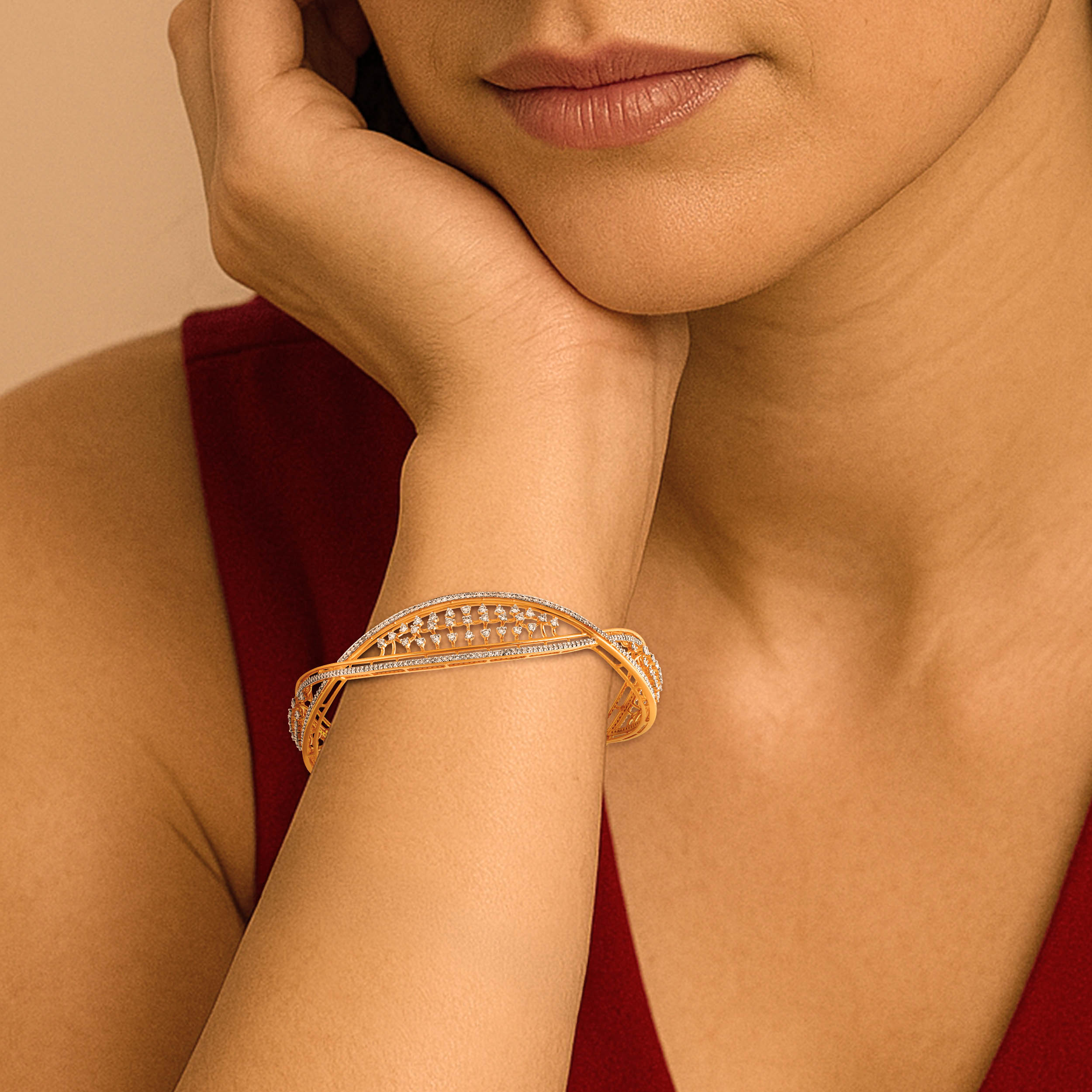Majestic Weave Diamond Churi - Senco Gold and Diamonds