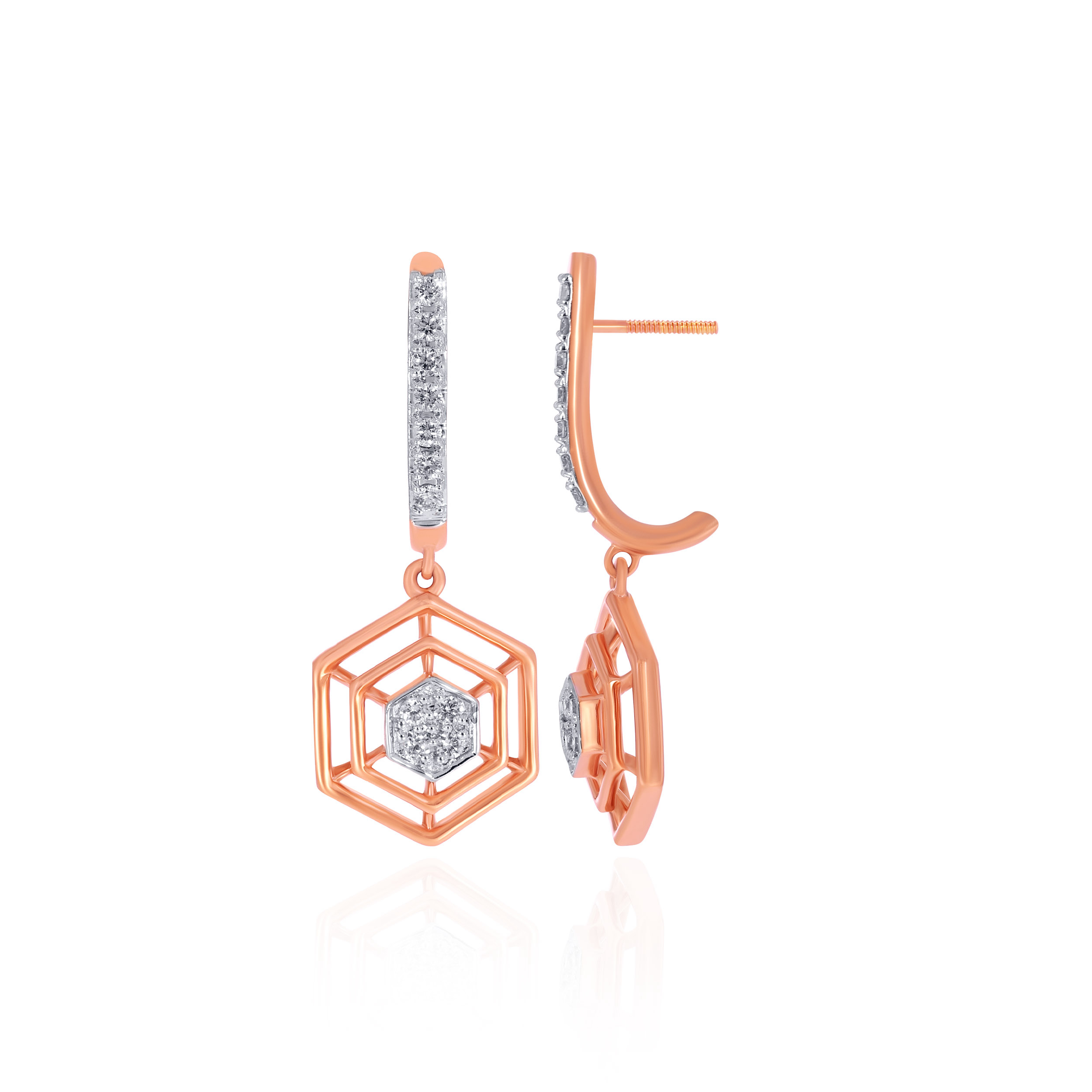 Symmetra Spark Diamond Drop Earrings
 - Senco Gold and Diamonds