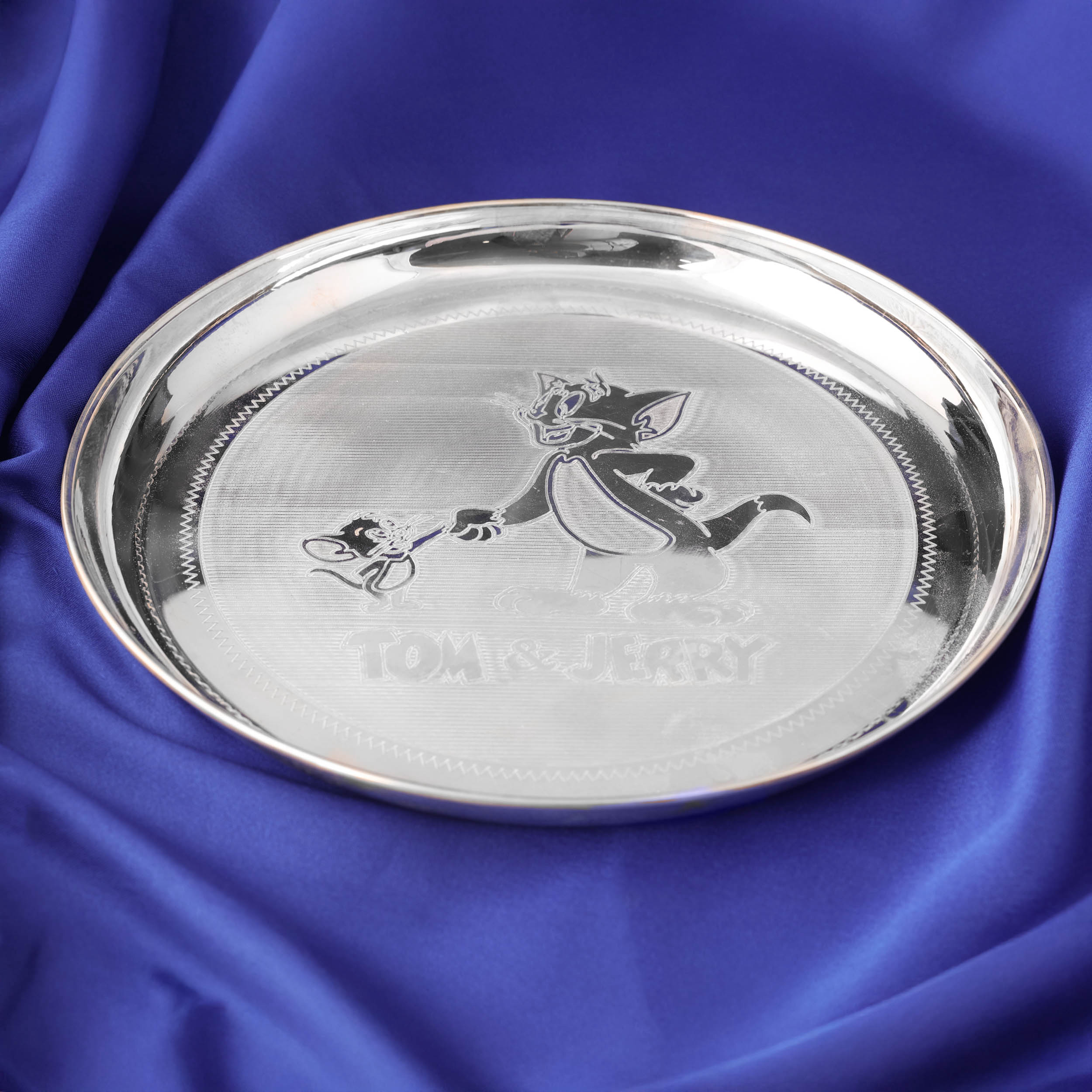 Whimsical Tom & Jerry Silver Plate - Senco Gold and Diamonds