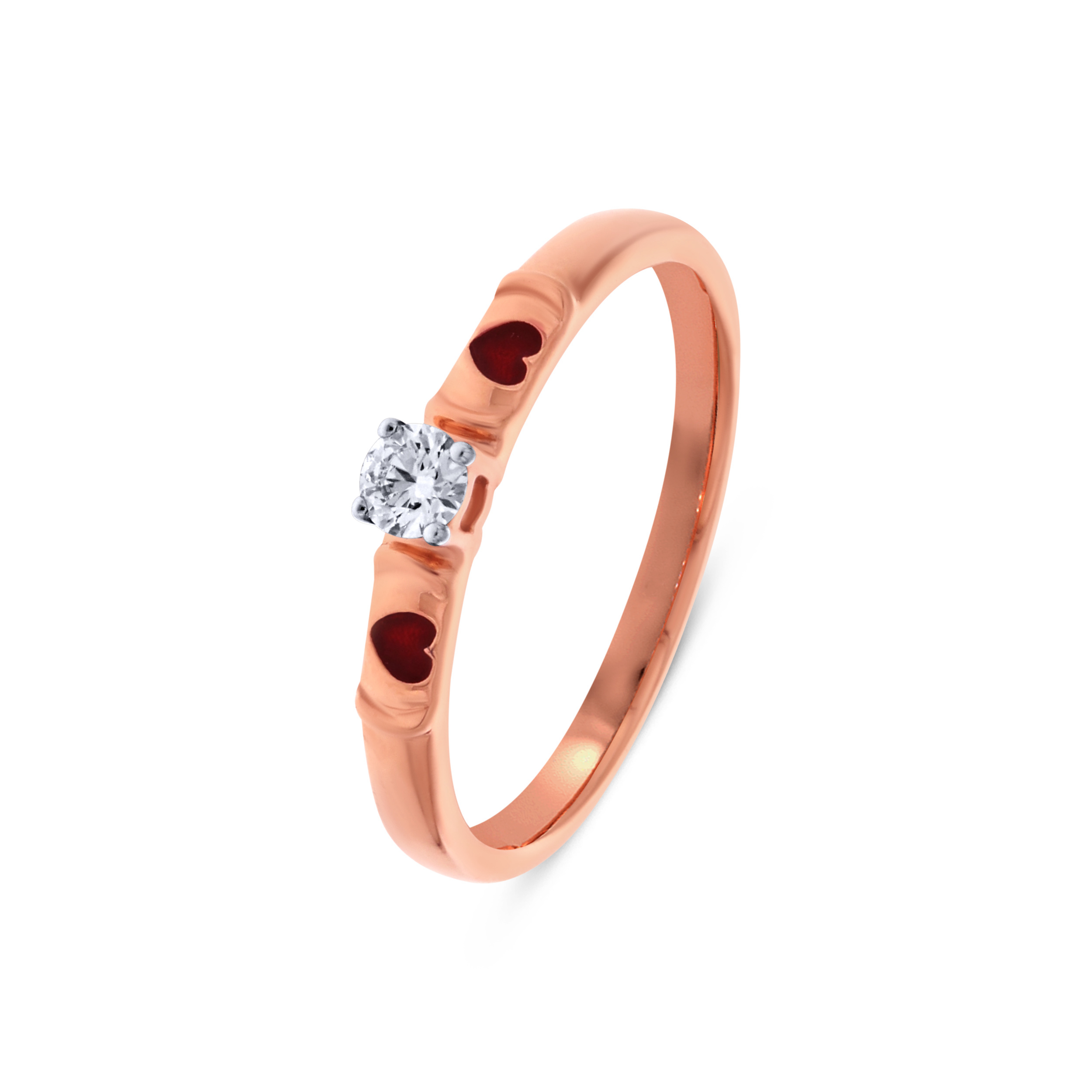 Dual Sweethearts Solitaire Ring - Senco Gold and Diamonds