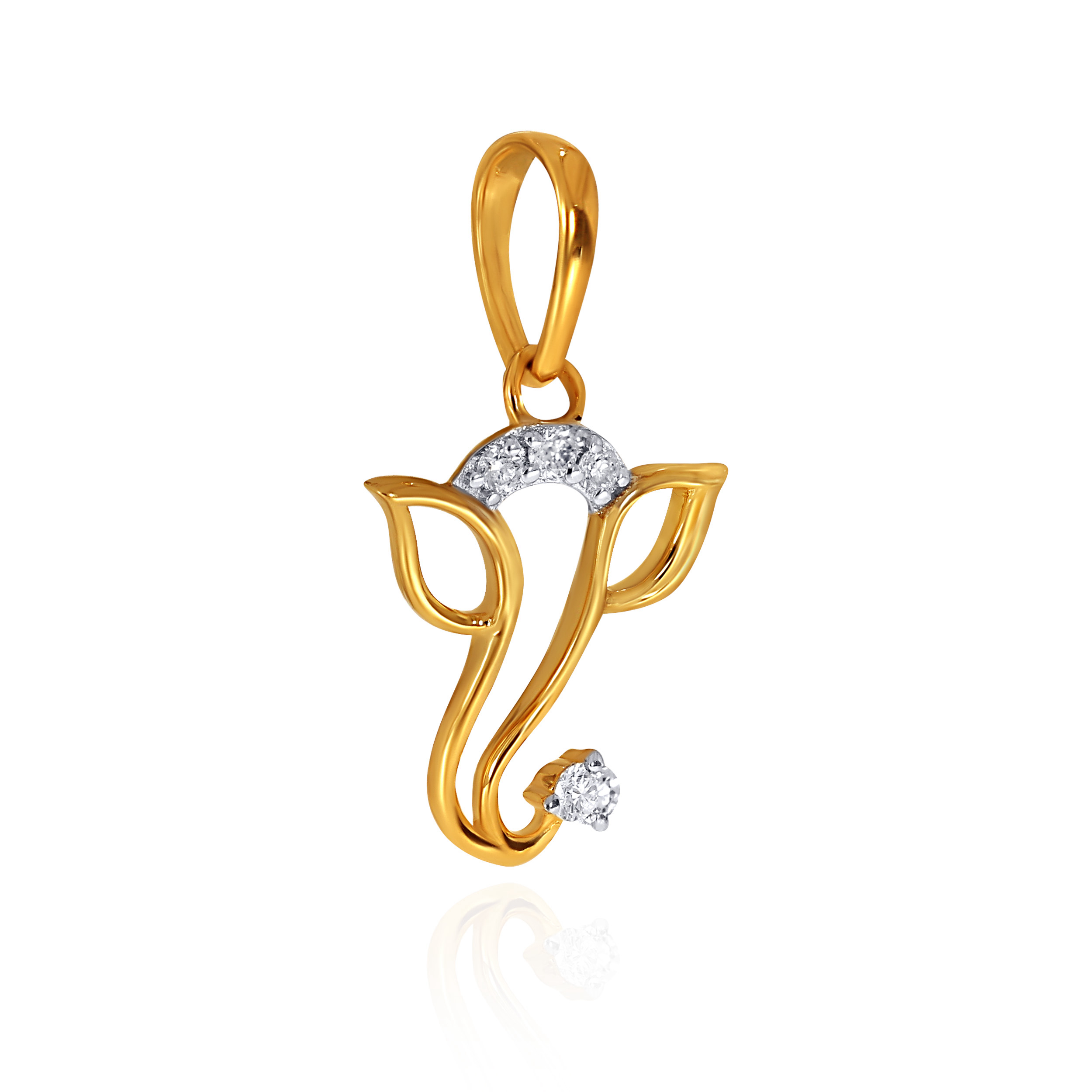 Divine Sparkle Ganesha Diamond Pendant - Senco Gold and Diamonds