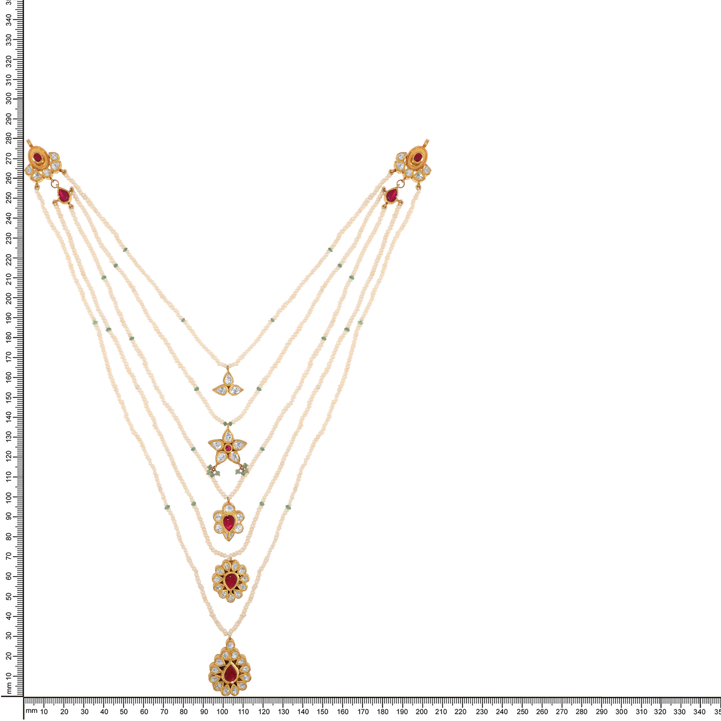 22K Yellow Gold Kundan Necklace-GN-D000788442 - Senco Gold and Diamonds