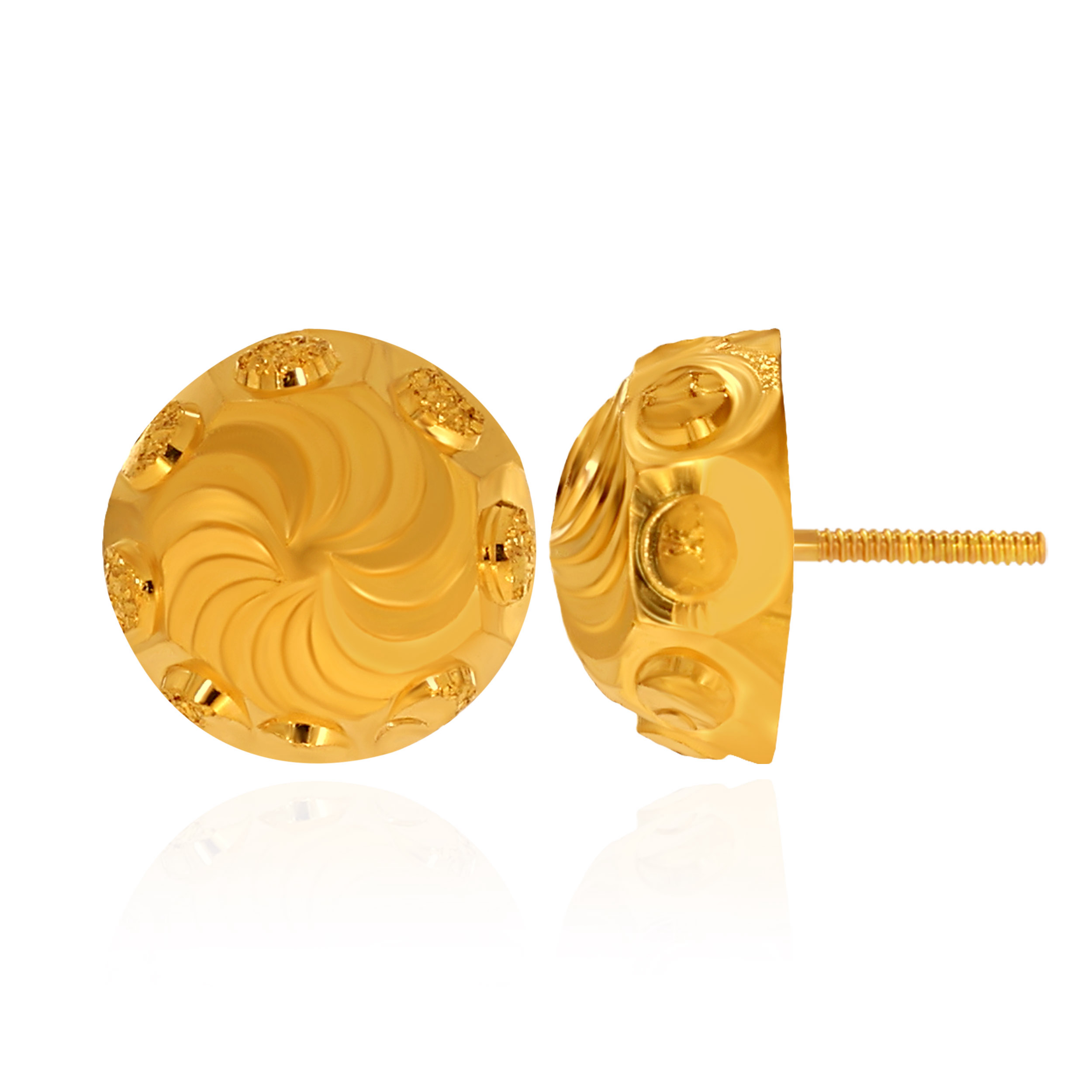 Subtle Elegance Gold Studs - Senco Gold and Diamonds